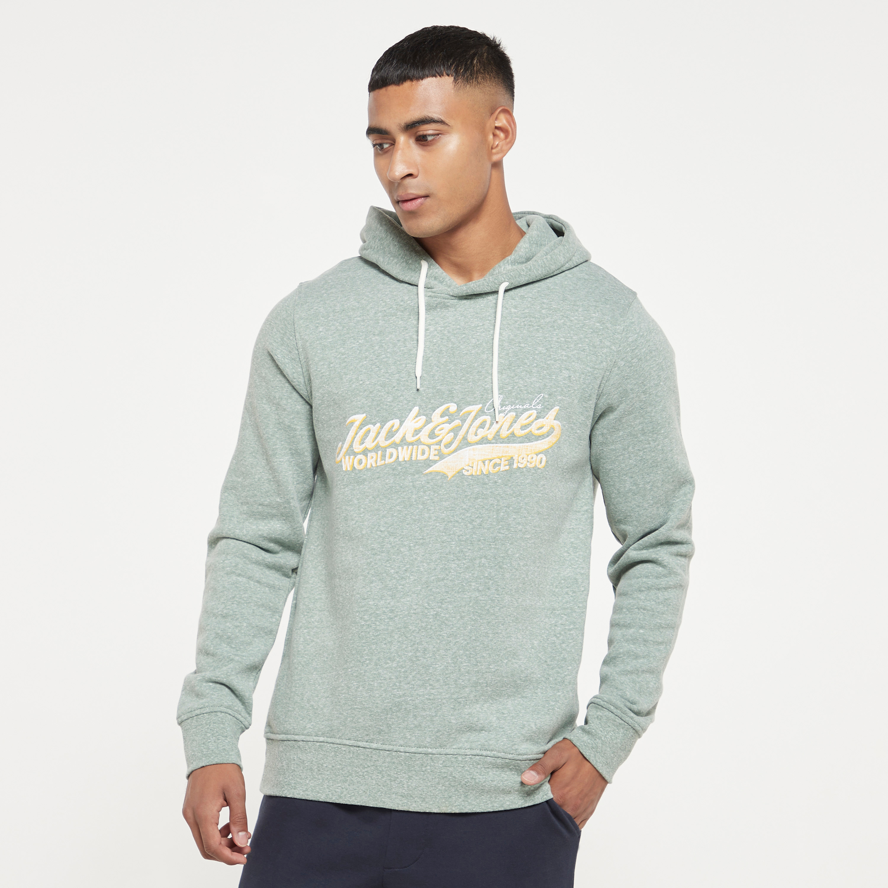 Jack & Jones Men Navy Blue Printed Hoodie-men-winterwear-hoodiesandsweatshirts-image-5