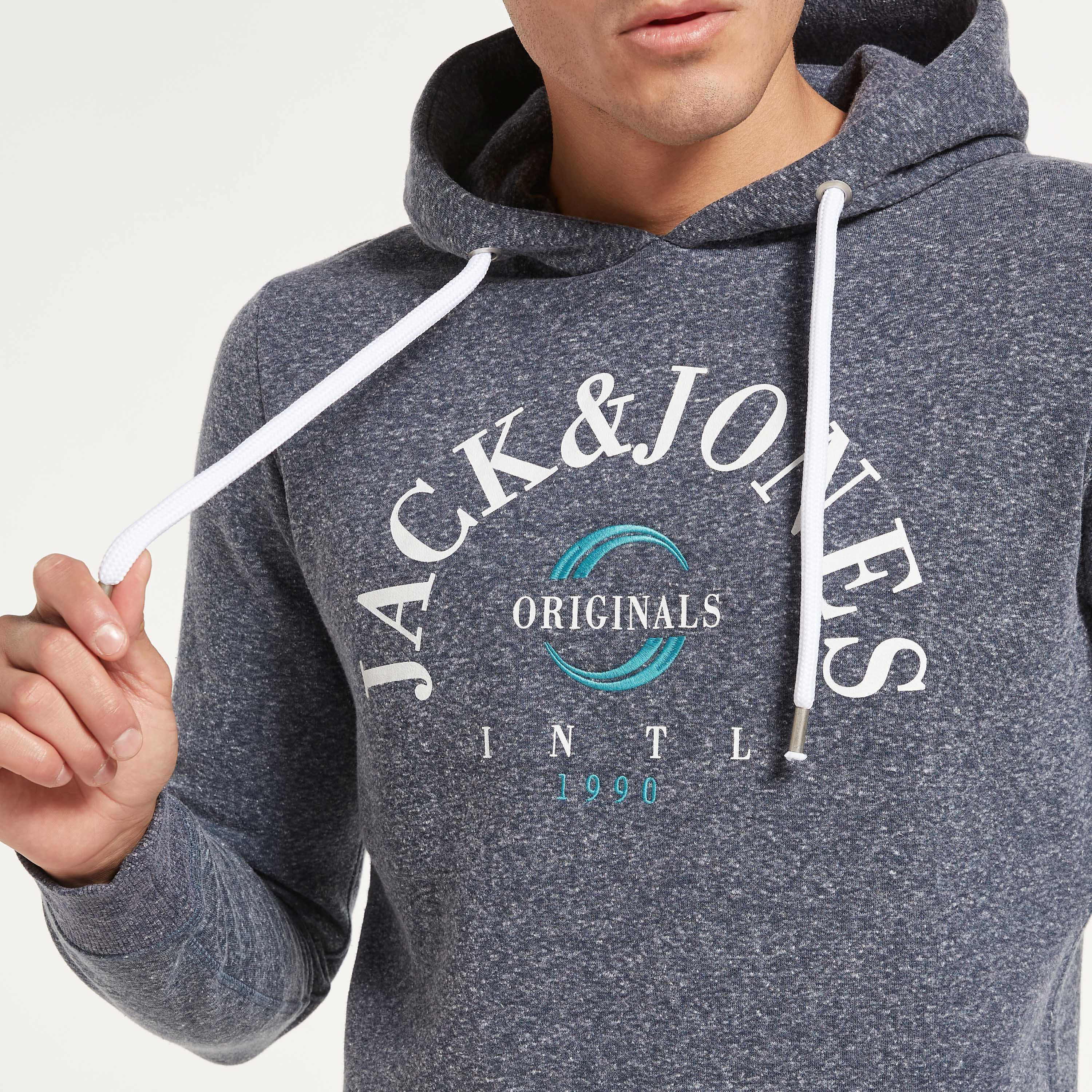 هودي جاك آند جونز مطبوع بأكمام طويلة-men-winterwear-hoodiesandsweatshirts-image-4