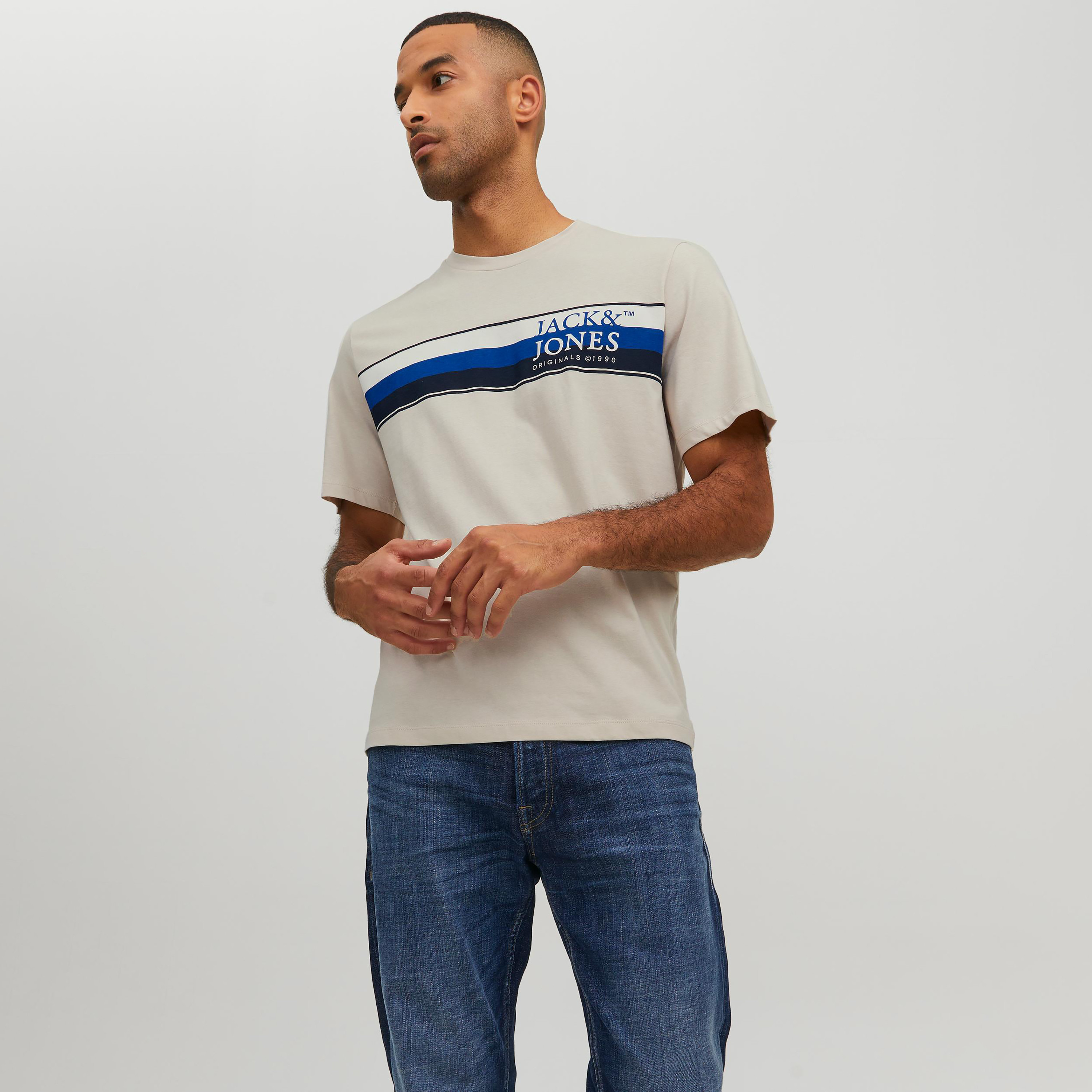 Jack & Jones Logo Crew Neck Short Sleeves T-Shirt-men-clothing-tshirtsandpolos-tshirts-image-1