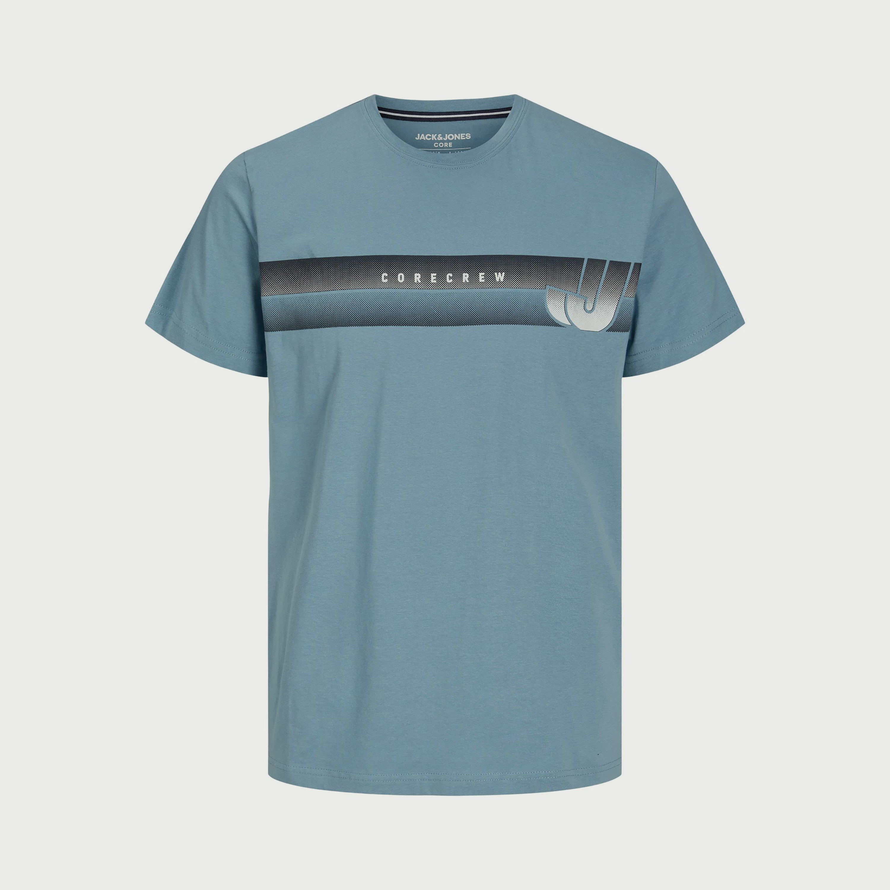 تي شيرت مطبوعة بأكمام قصيرة ورقبة مستديرة  من جاك اند جونز-men-clothing-tshirtsandpolos-tshirts-image-1