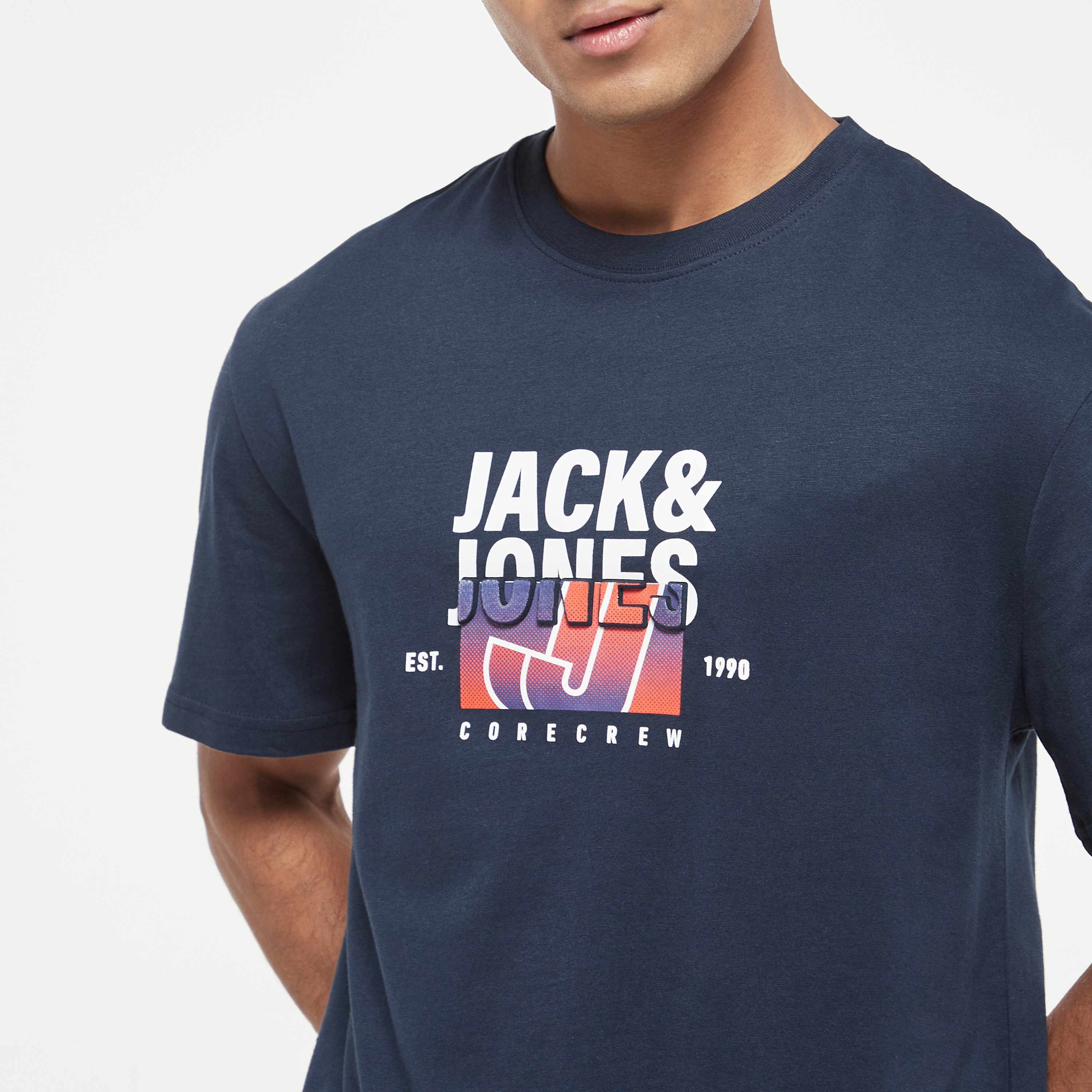 Jack & Jones Printed Crew Neck Short Sleeves T-Shirt-men-clothing-tshirtsandpolos-tshirts-image-4