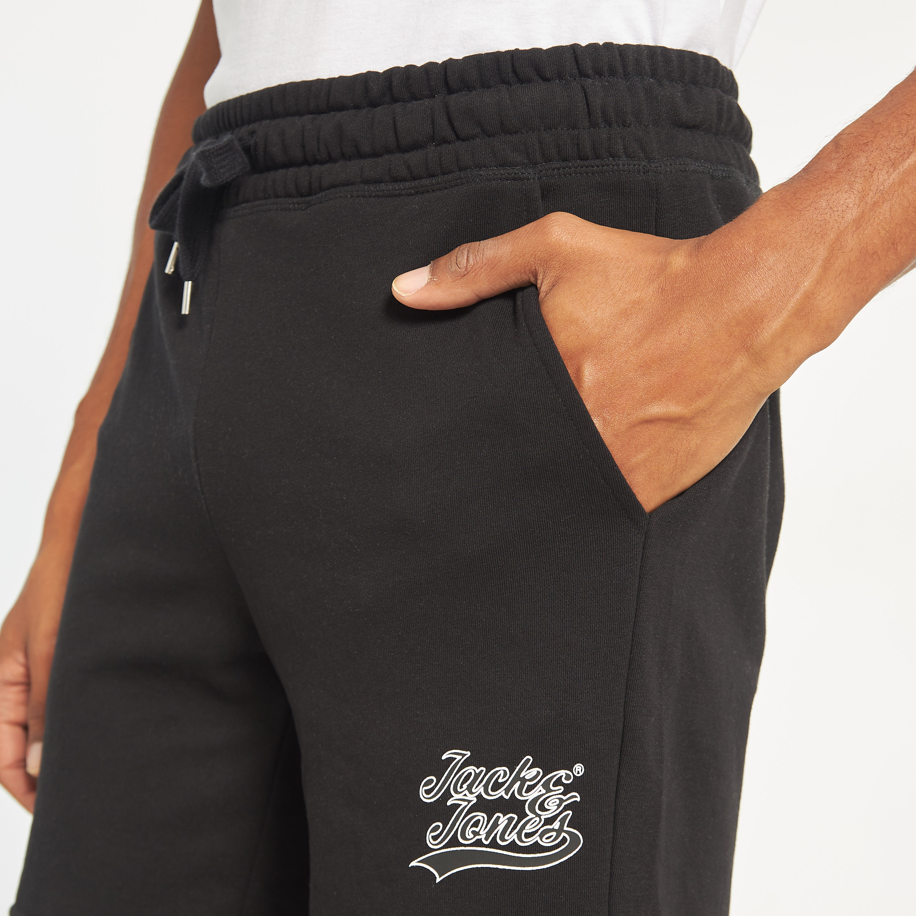 Jack & Jones Logo High-Rise Drawstring Shorts-men-clothing-bottoms-shorts-image-4
