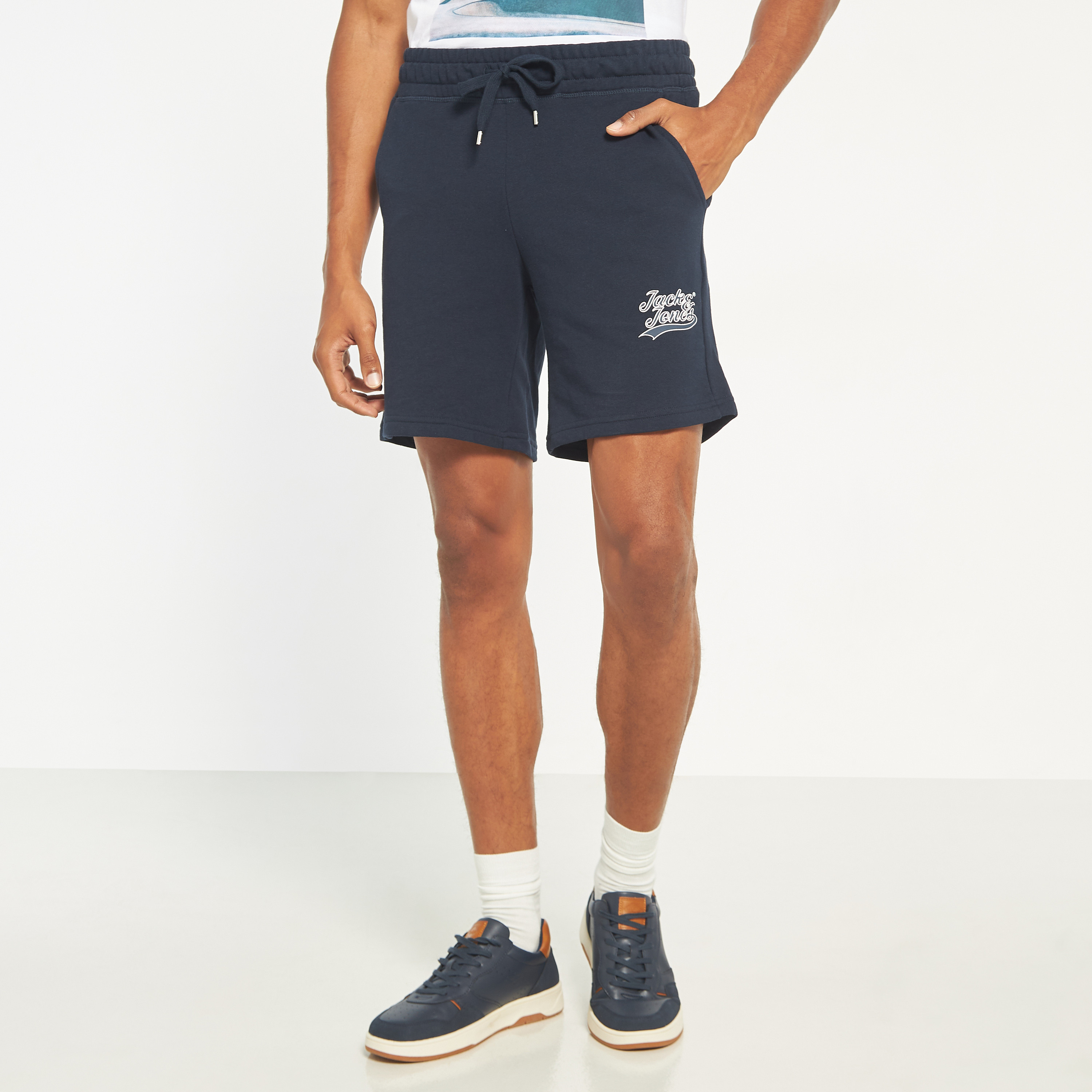 Jack & Jones Logo High-Rise Drawstring Shorts-men-clothing-bottoms-shorts-image-5