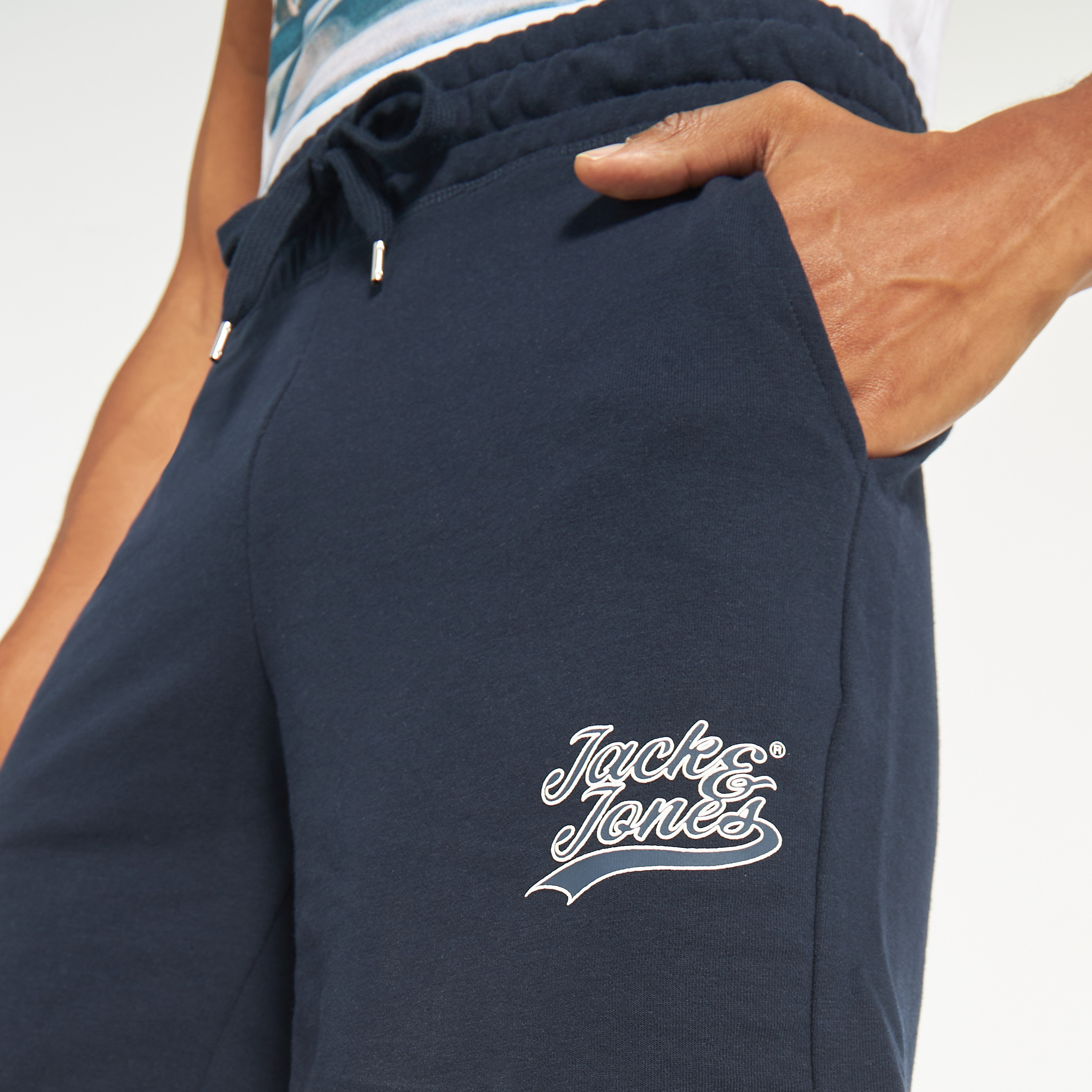 Jack & Jones Logo High-Rise Drawstring Shorts-men-clothing-bottoms-shorts-image-8