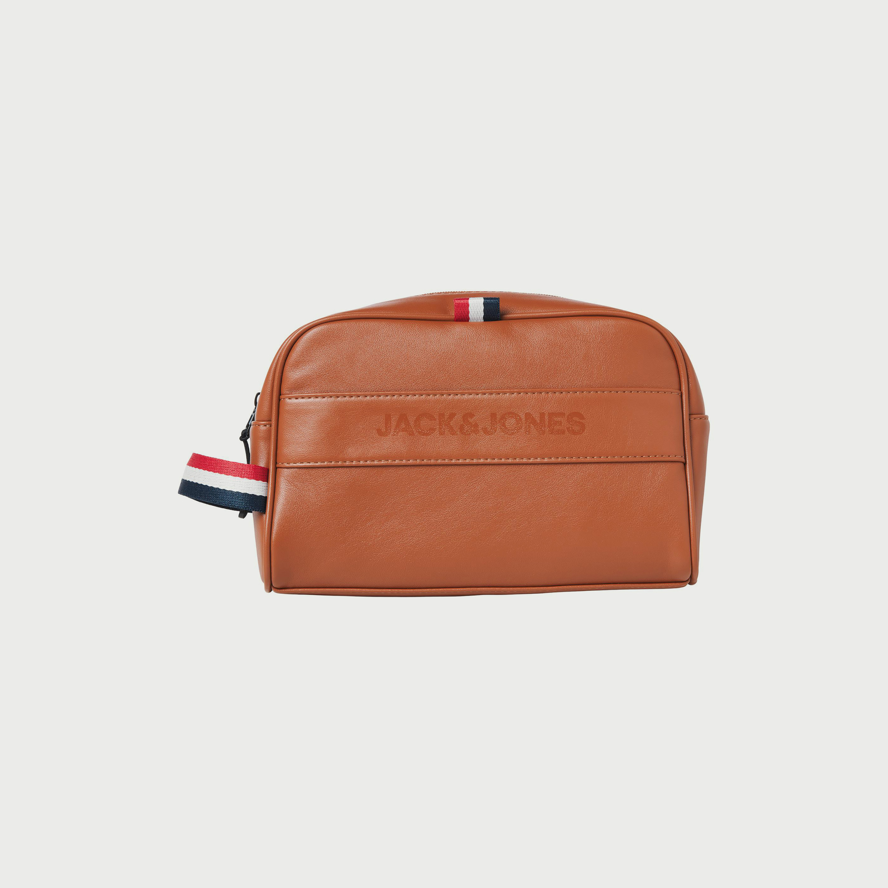 حقيبة أدوات الزينة من جاك آند جونز مع إغلاق بسحاب باللون الاسود-men-bags-image-3