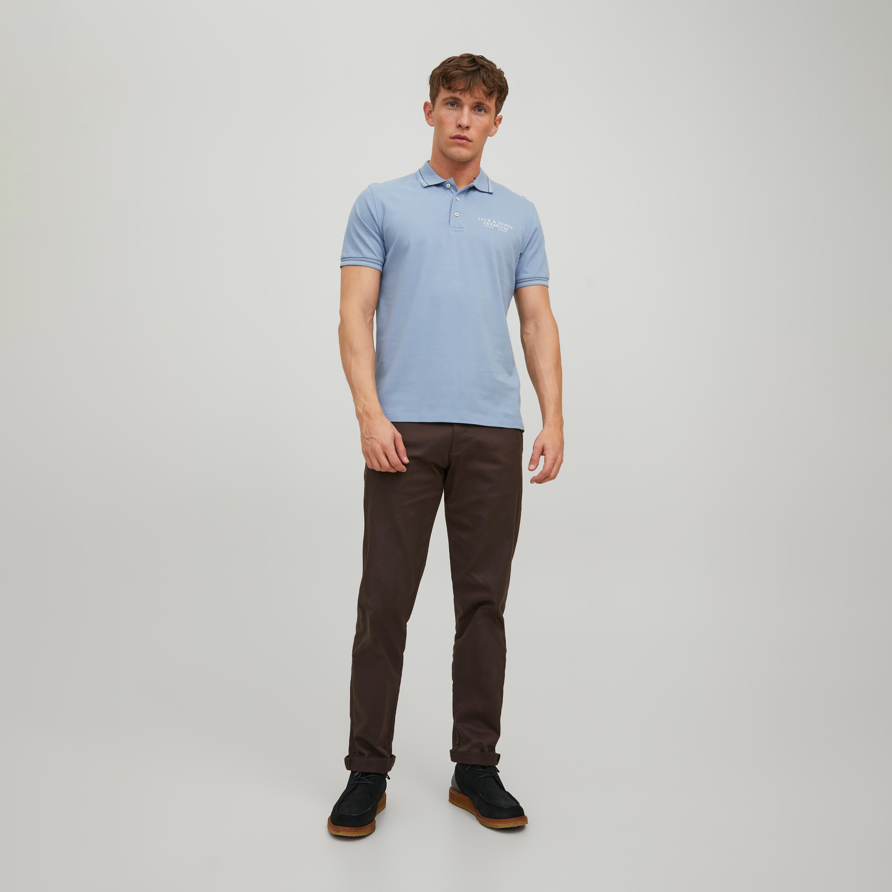 بولو تي شيرت من جاك آند جونز بأكمام قصيرة مع مطبوع-men-clothing-tshirtsandpolos-polos-image-2
