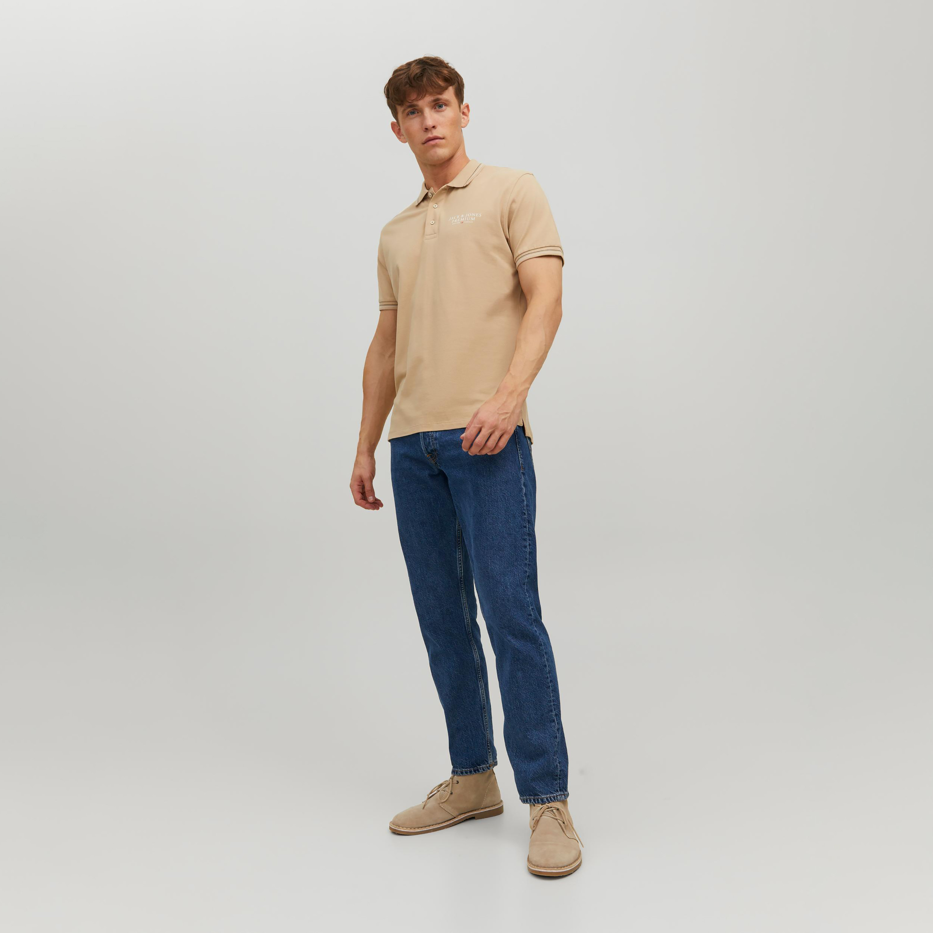 بولو تي شيرت من جاك آند جونز بأكمام قصيرة مع مطبوع-men-clothing-tshirtsandpolos-polos-image-2