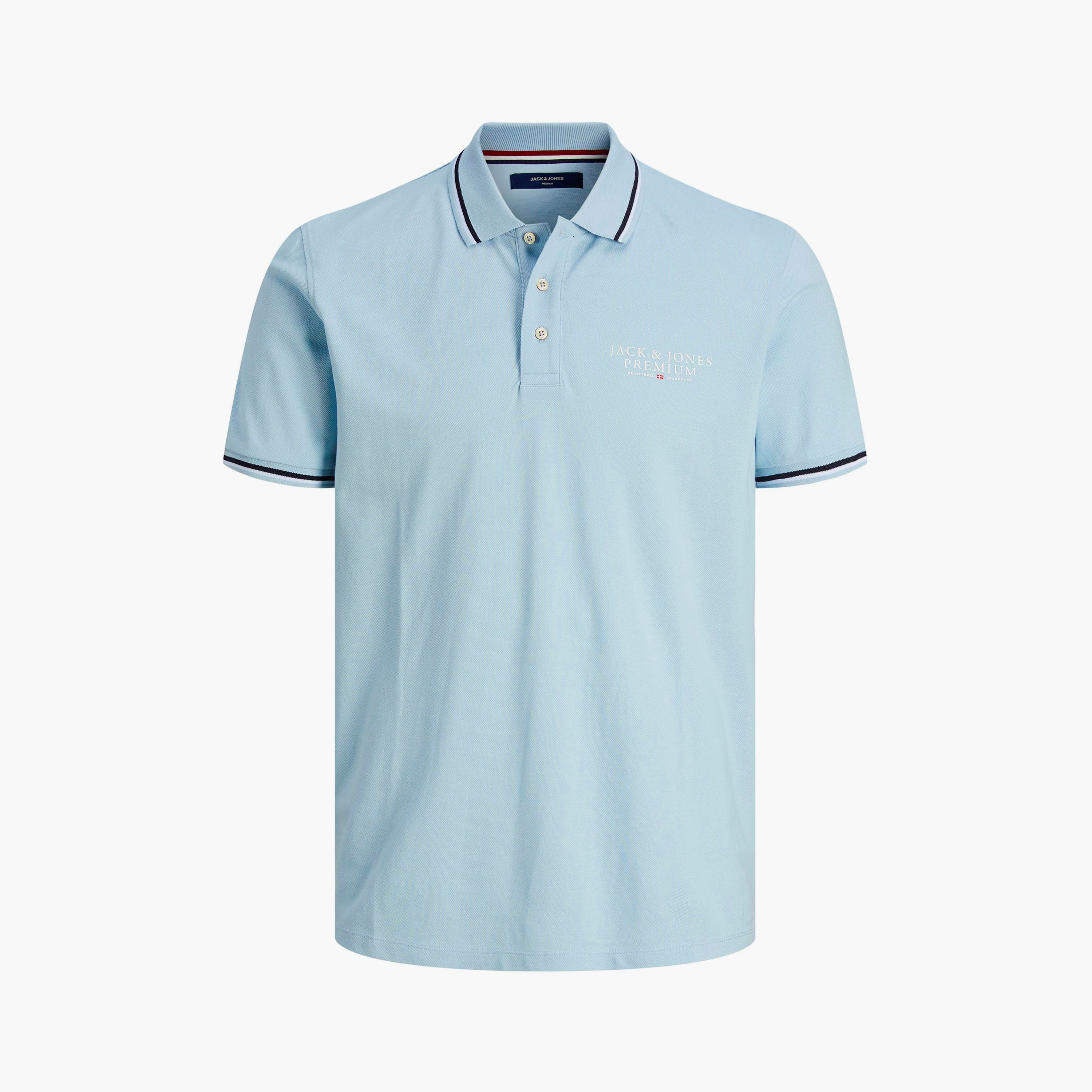 تي شيرت بولو رجالي بياقة عادية وأكمام قصيرة من جاك آند جونز-men-clothing-tshirtsandpolos-polos-image-1