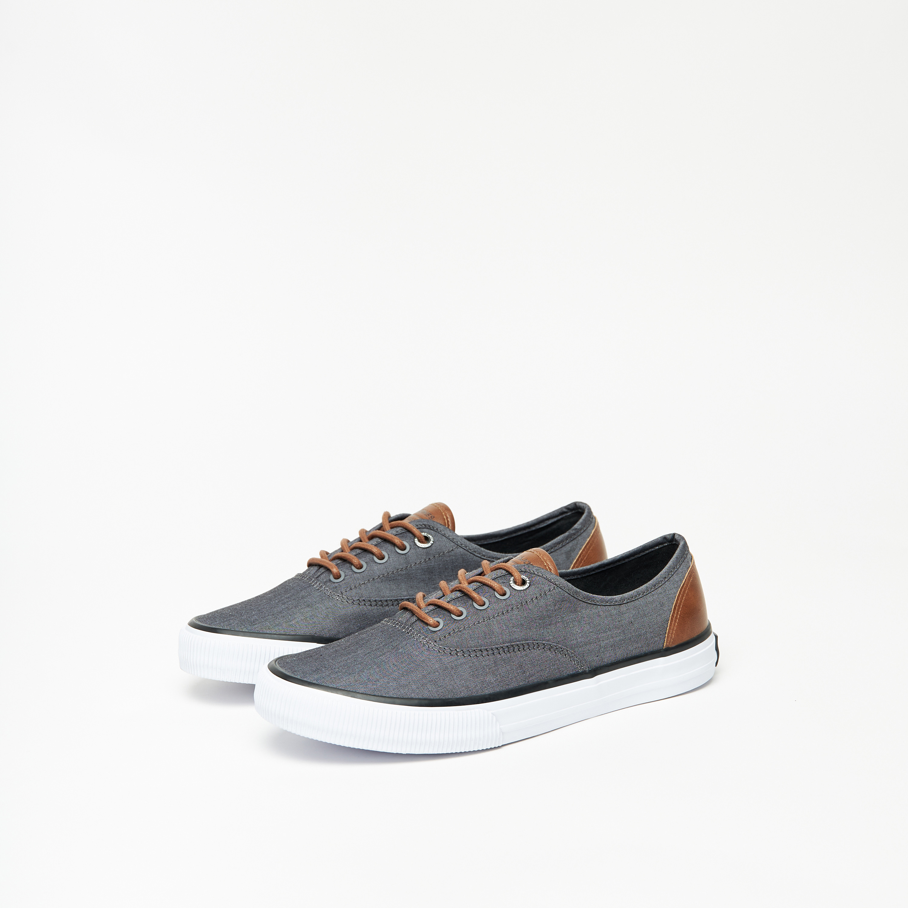 Jack & Jones Men's Low Top Lace Up Canvas Sneakers-men-shoes-sneakers-image-2
