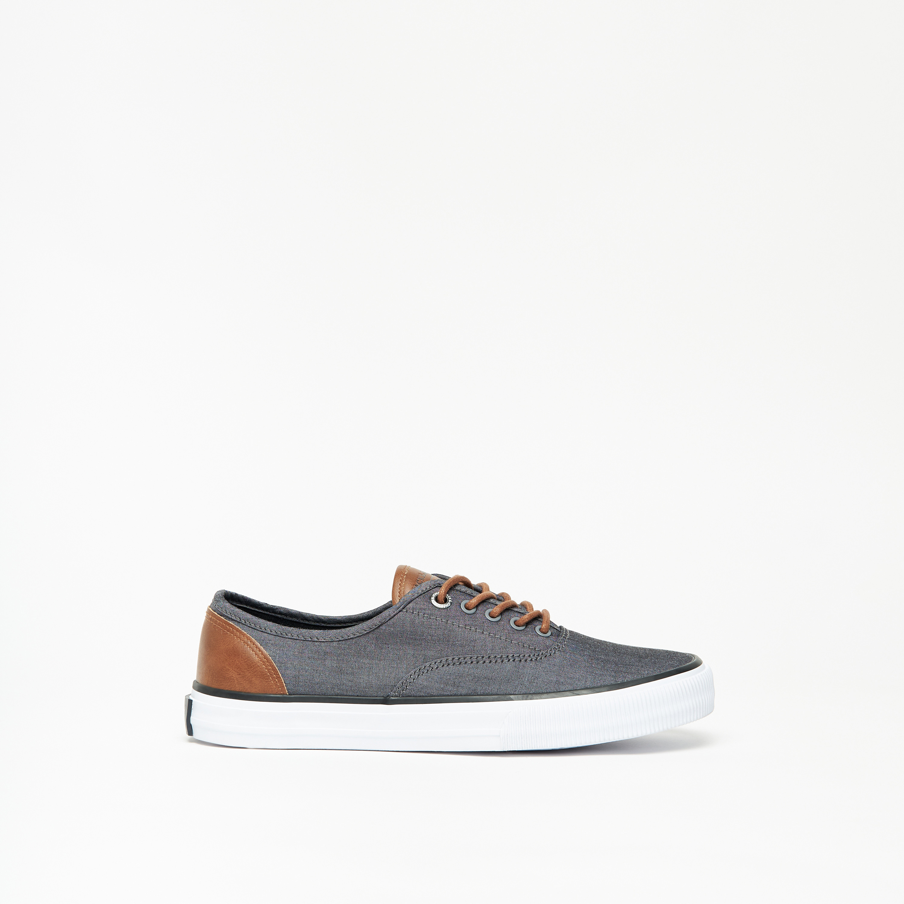 Jack & Jones Men's Low Top Lace Up Canvas Sneakers-men-shoes-sneakers-image-4