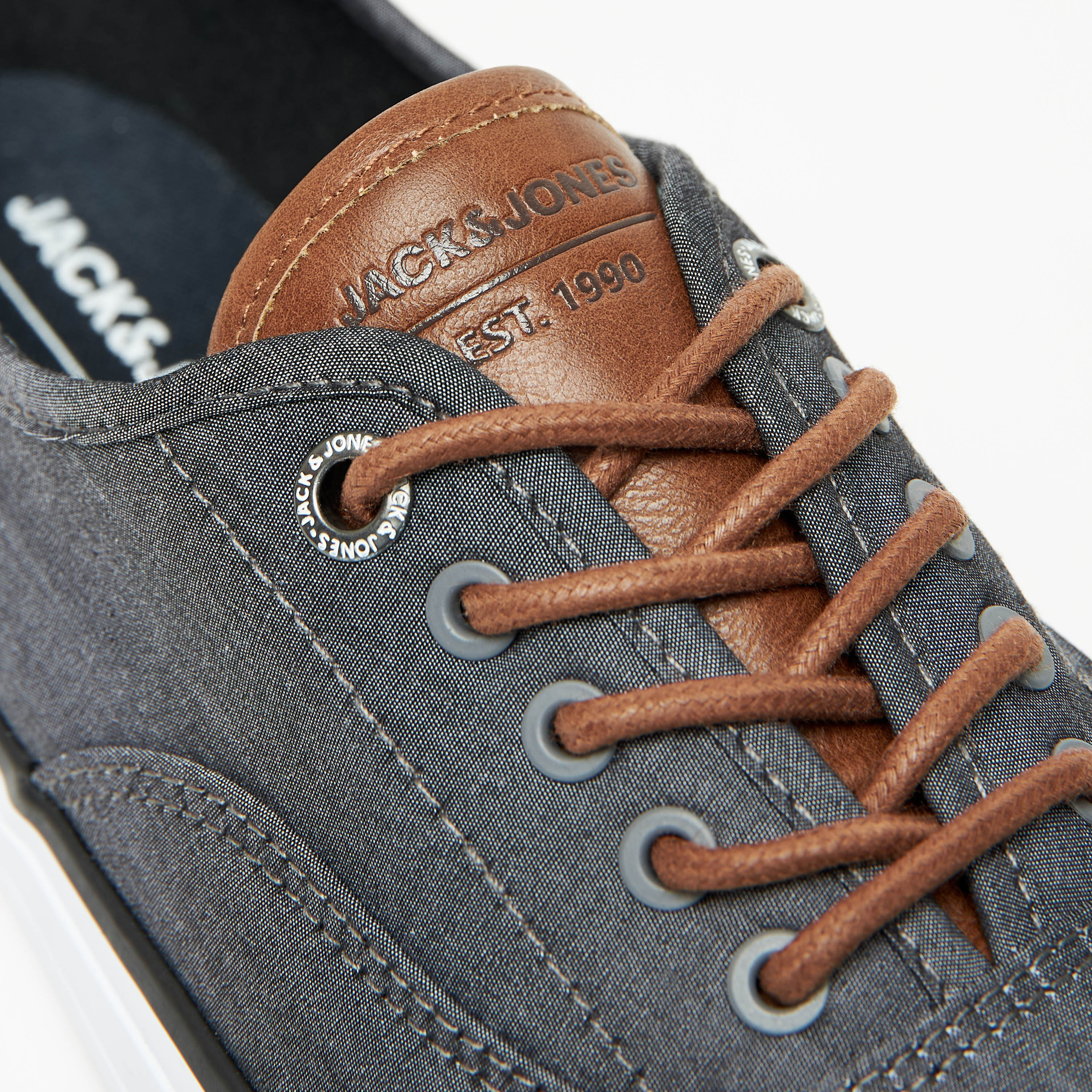 Jack & Jones Men's Low Top Lace Up Canvas Sneakers-men-shoes-sneakers-image-7