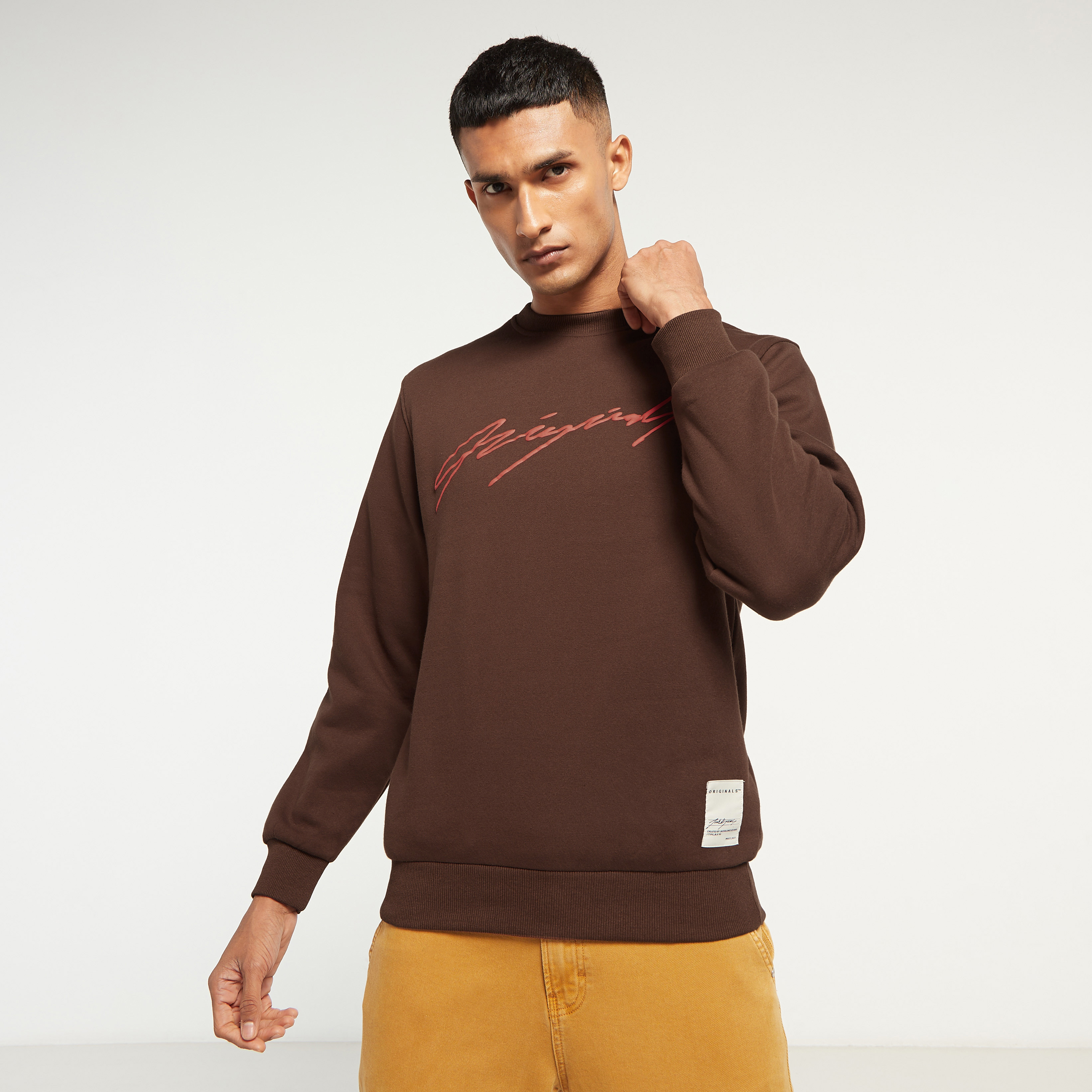 Jack & Jones Printed Crew Neck Long Sleeves Sweatshirt-men-winterwear-hoodiesandsweatshirts-image-6
