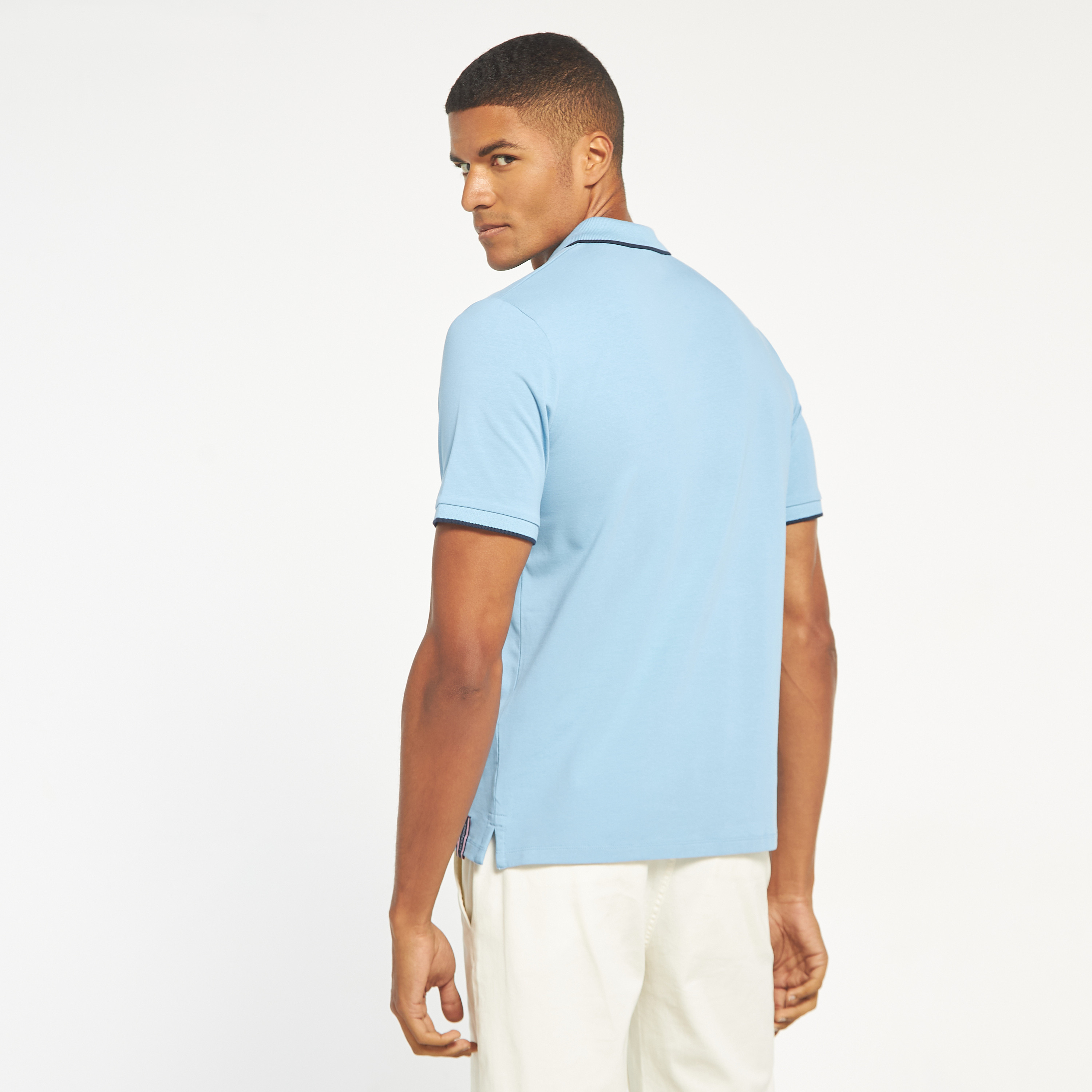 تي شيرت بولو سادة بأكمام قصيرة من جاك اند جونز-men-clothing-tshirtsandpolos-polos-image-3