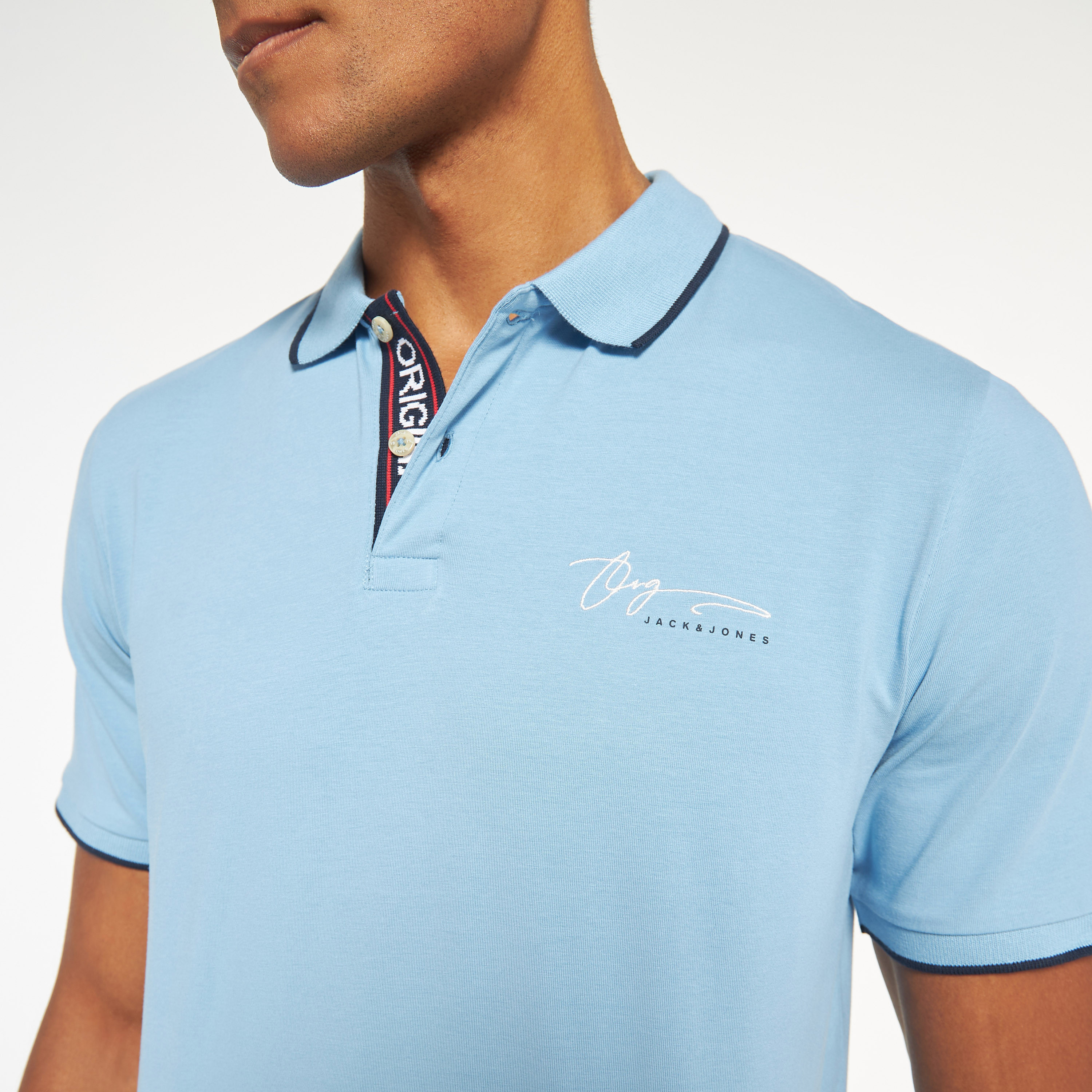 تي شيرت بولو سادة بأكمام قصيرة من جاك اند جونز-men-clothing-tshirtsandpolos-polos-image-4