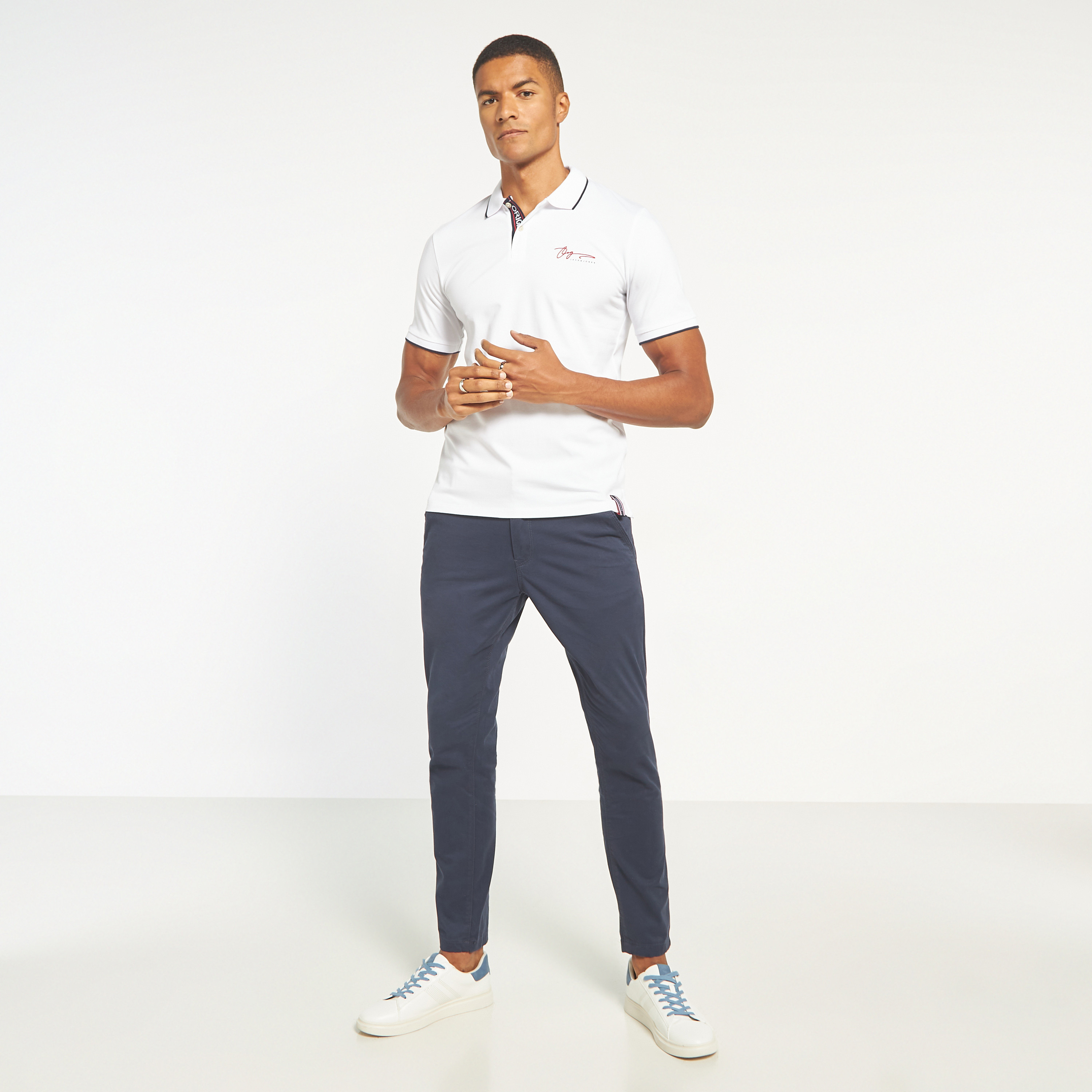 تي شيرت بولو سادة بأكمام قصيرة من جاك اند جونز-men-clothing-tshirtsandpolos-polos-image-6