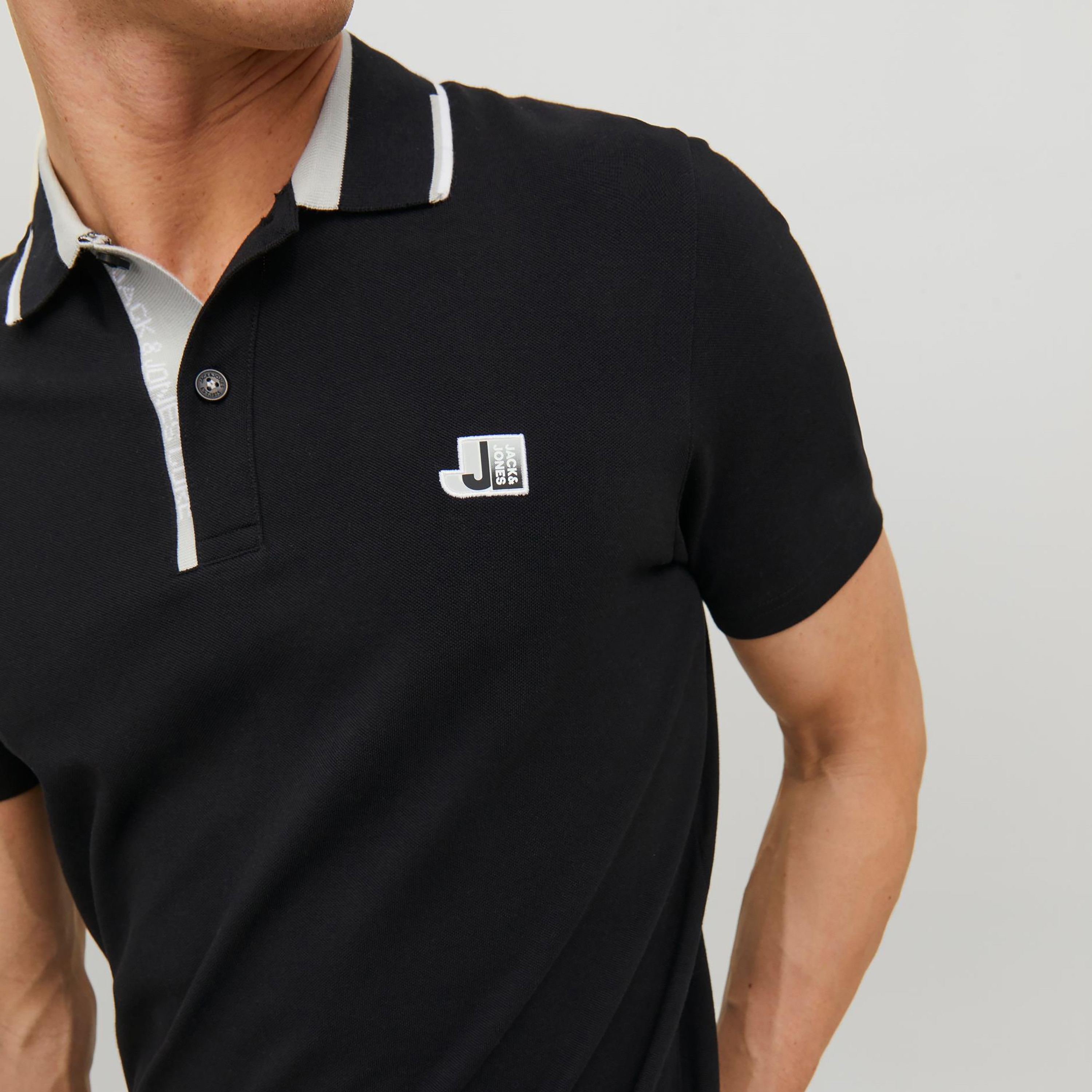 Jack & Jones Plain Short Sleeves Polo T-Shirt-men-clothing-tshirtsandpolos-polos-image-3