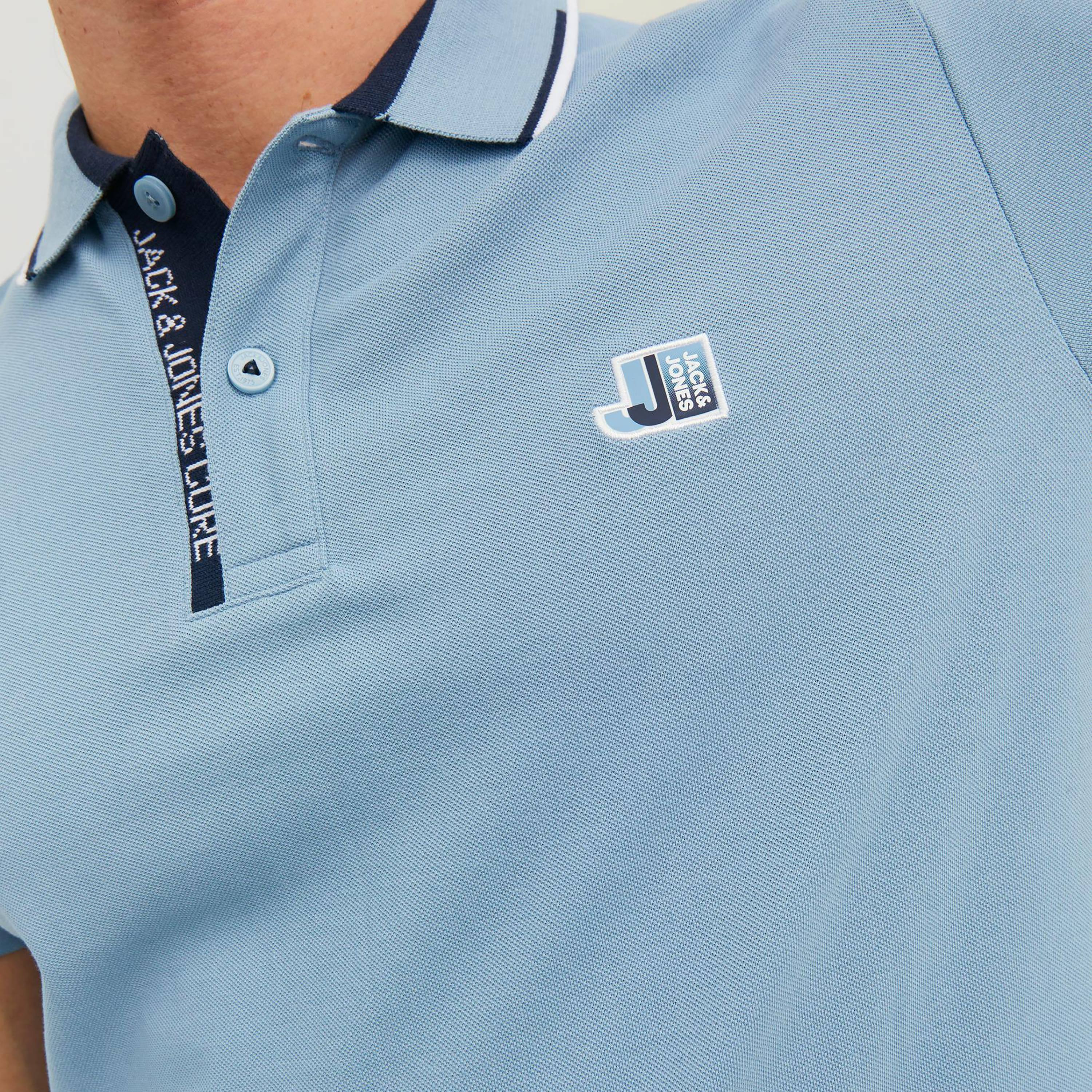 بولو تي شيرت من جاك آند جونز بأكمام قصيرة سادة-men-clothing-tshirtsandpolos-polos-image-8