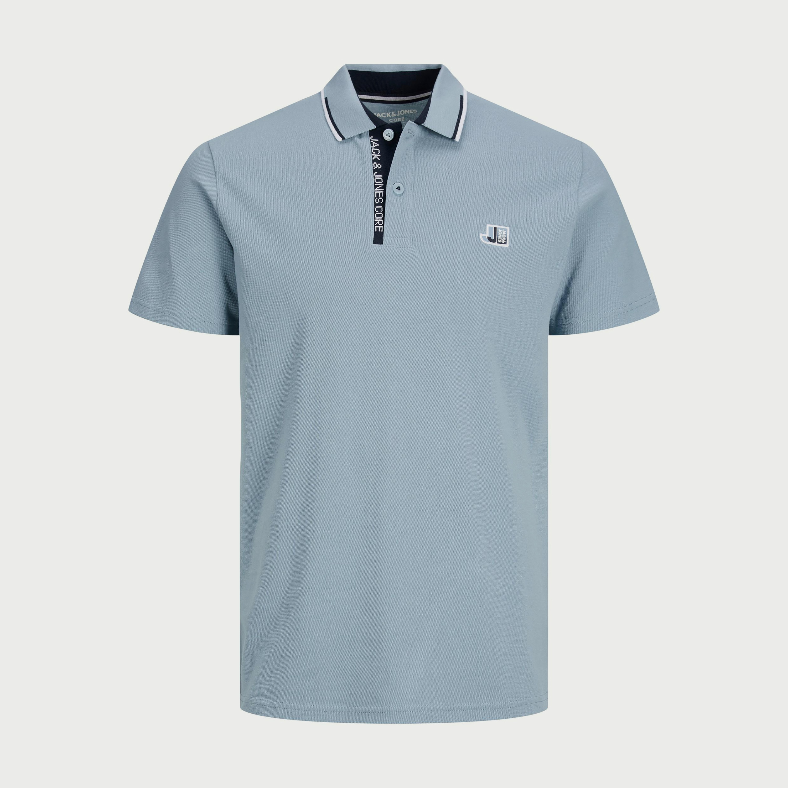 بولو تي شيرت من جاك آند جونز بأكمام قصيرة سادة-men-clothing-tshirtsandpolos-polos-image-10