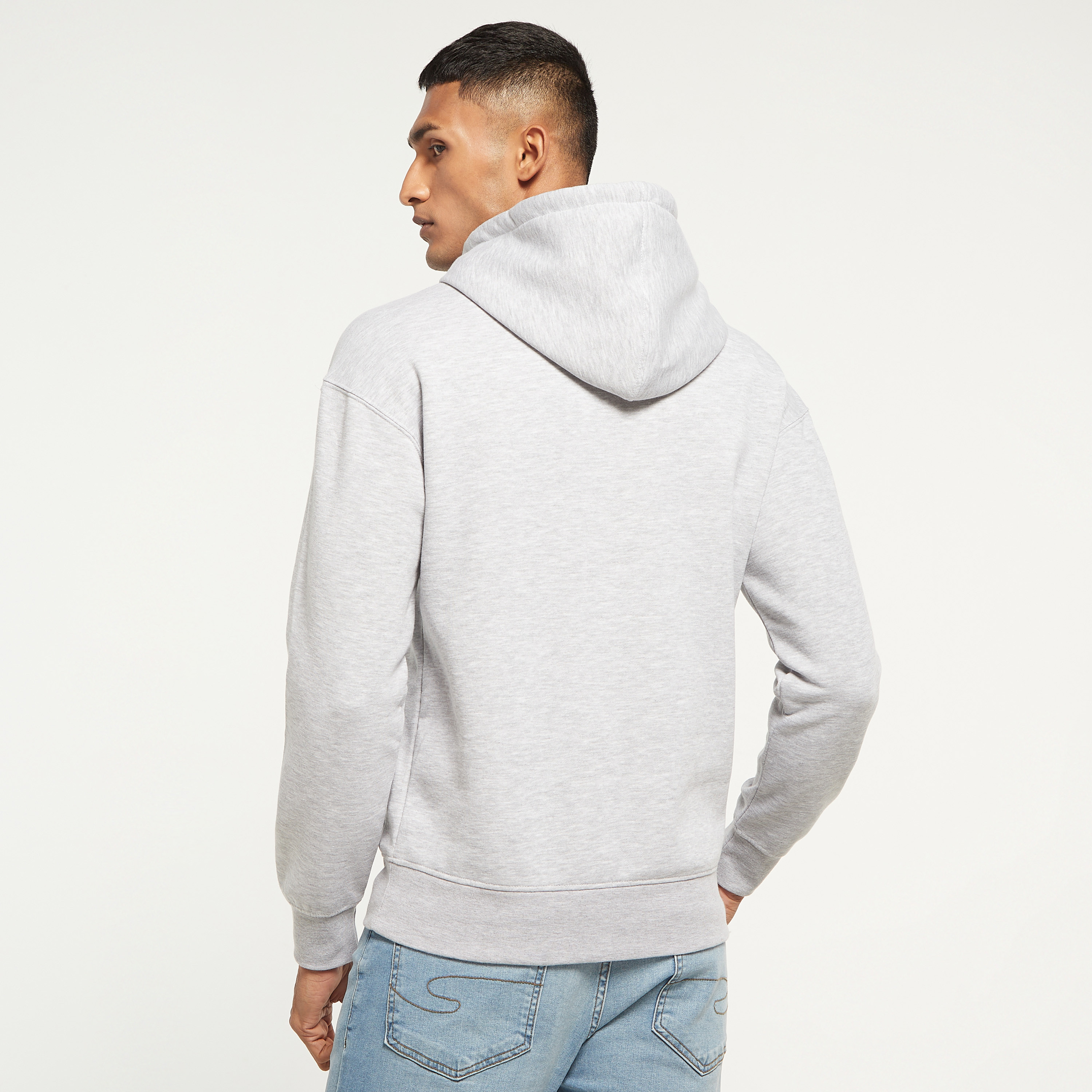Jack & Jones Textured Long Sleeves Hoodie with Kangaroo Pocket-men-winterwear-hoodiesandsweatshirts-image-3