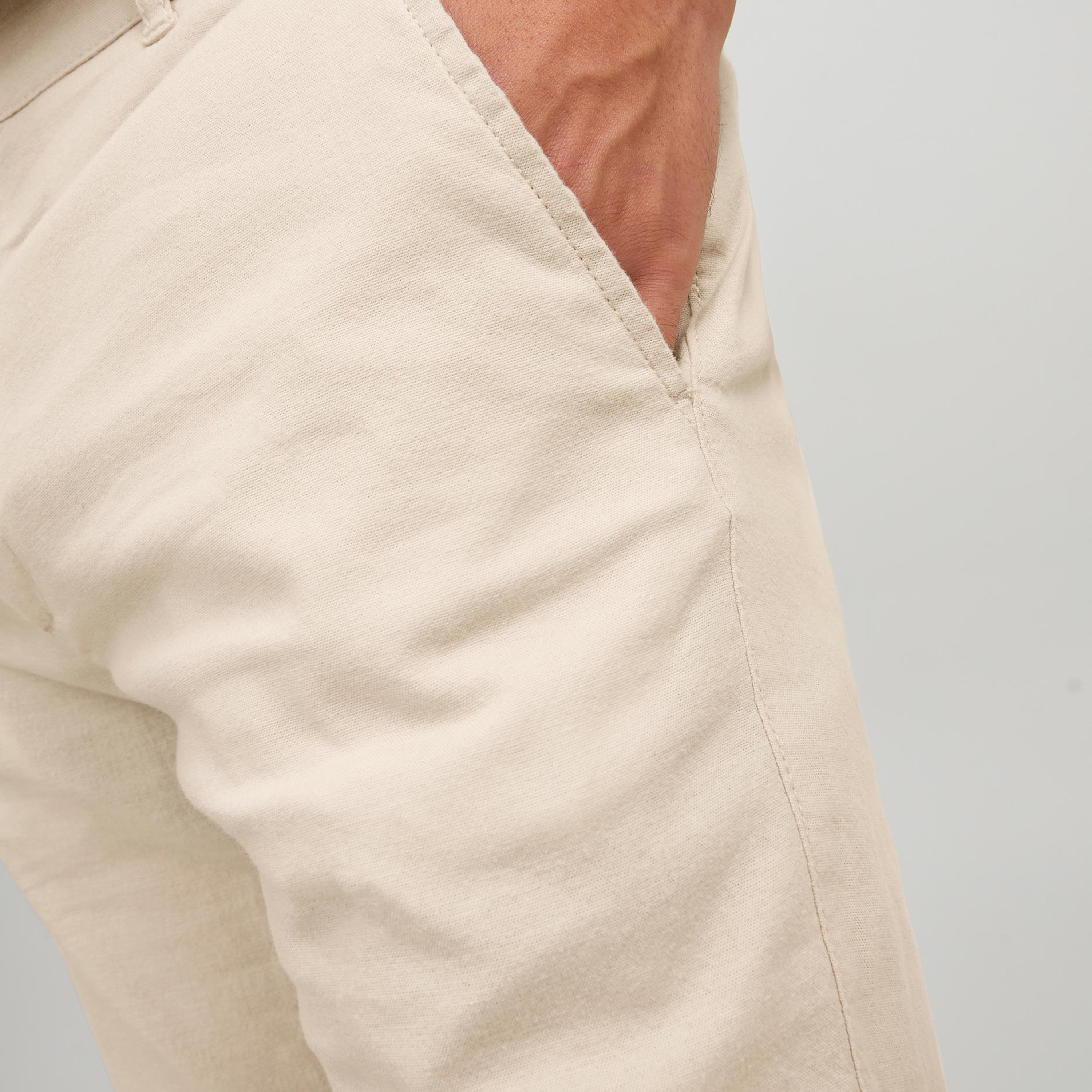 Jack & Jones Plain Mid-Rise Shorts with Belt Loops-men-clothing-bottoms-shorts-image-9