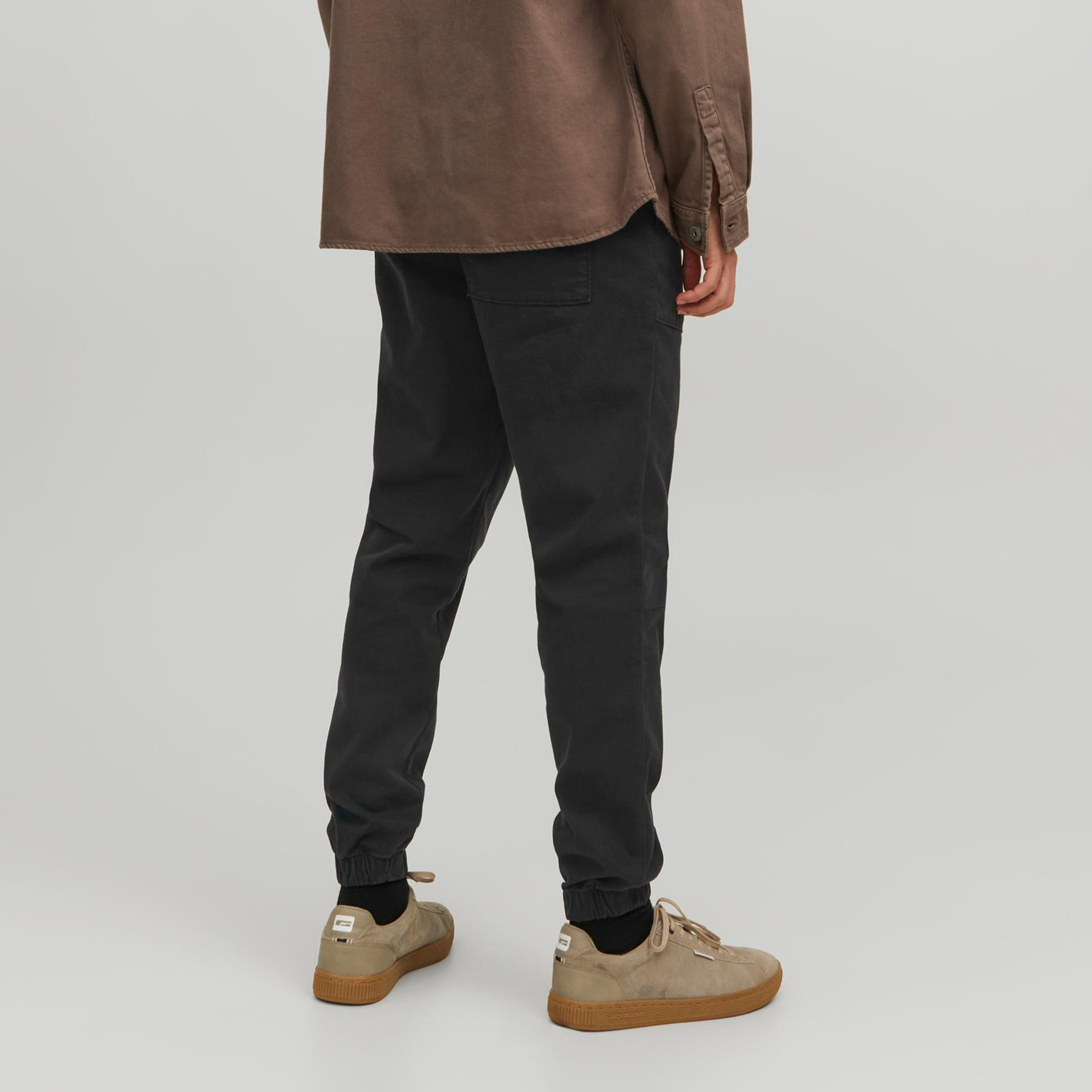 Jack & Jones Plain Mid-Rise Drawstring Joggers-men-clothing-bottoms-joggers-image-4