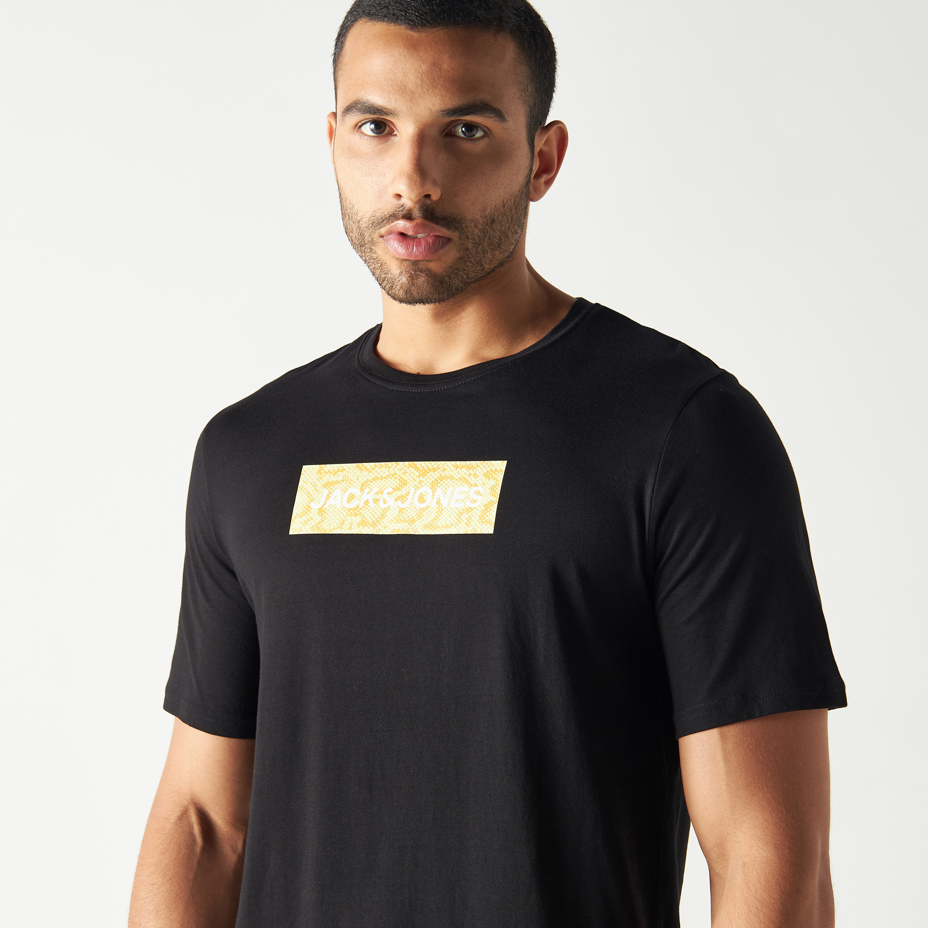 Jack & Jones Logo Crew Neck Short Sleeves T-Shirt-men-clothing-tshirtsandpolos-tshirts-image-4