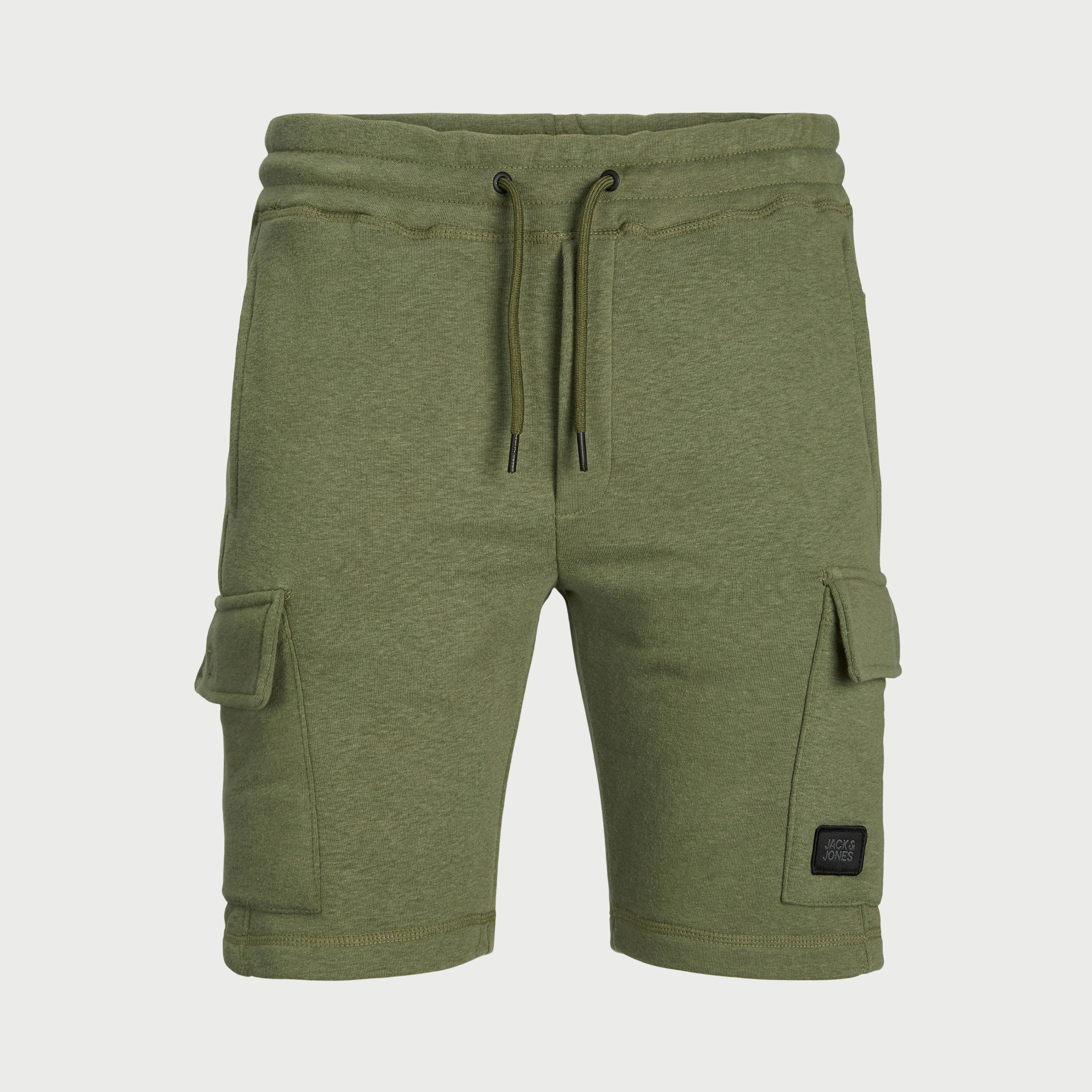 Jack & Jones Plain Mid-Rise Drawstring Shorts-men-clothing-bottoms-shorts-image-1