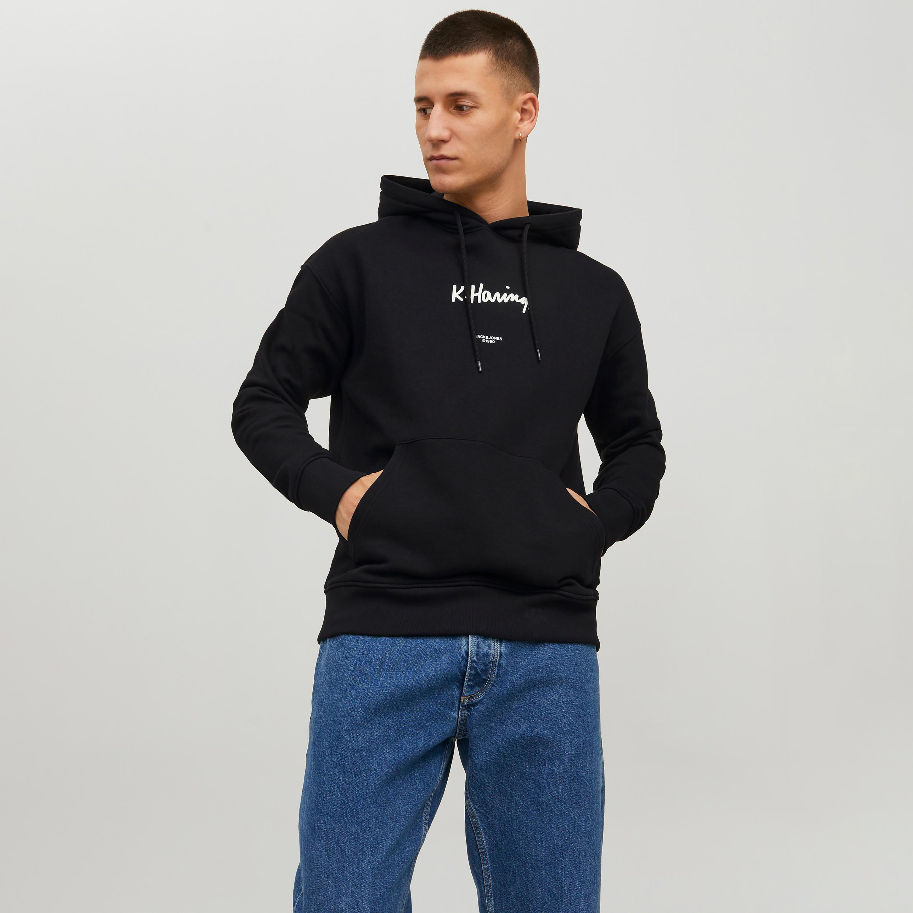 Jack & Jones Printed Long Sleeves Hoodie with Kangaroo Pocket-men-winterwear-hoodiesandsweatshirts-image-1