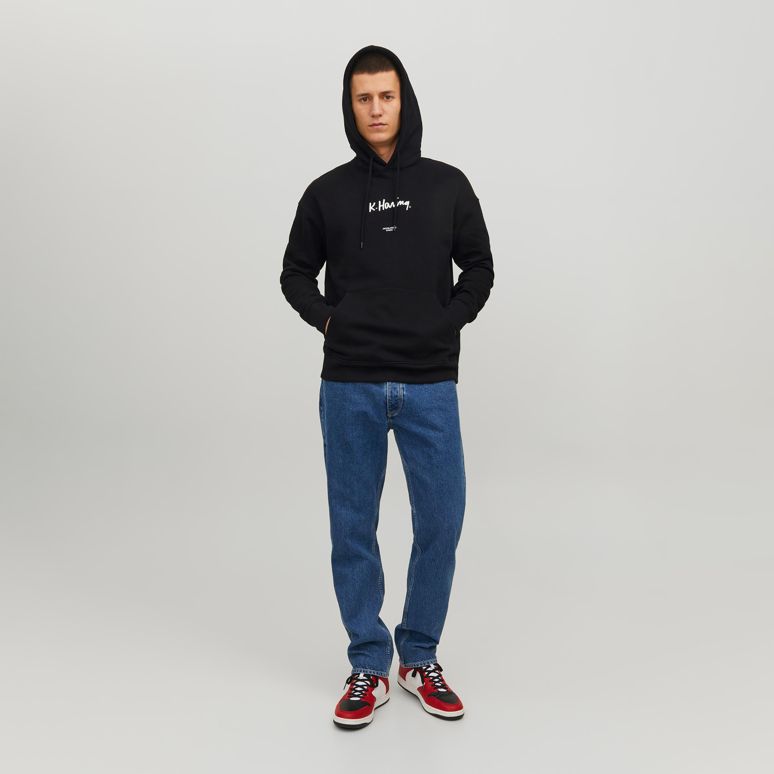 Jack & Jones Printed Long Sleeves Hoodie with Kangaroo Pocket-men-winterwear-hoodiesandsweatshirts-image-2
