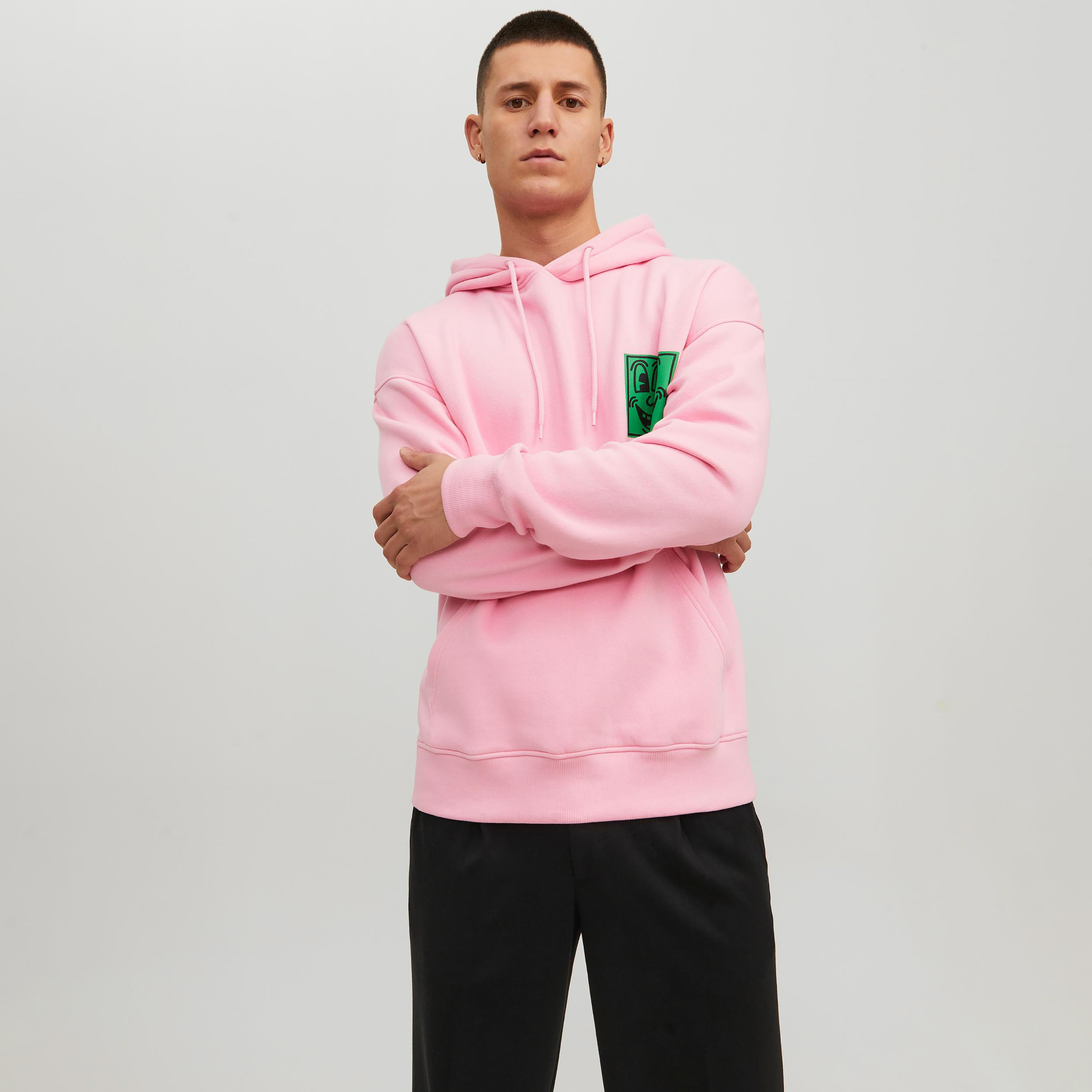 Jack & Jones Printed Long Sleeves Hoodie with Kangaroo Pocket-men-winterwear-hoodiesandsweatshirts-image-5