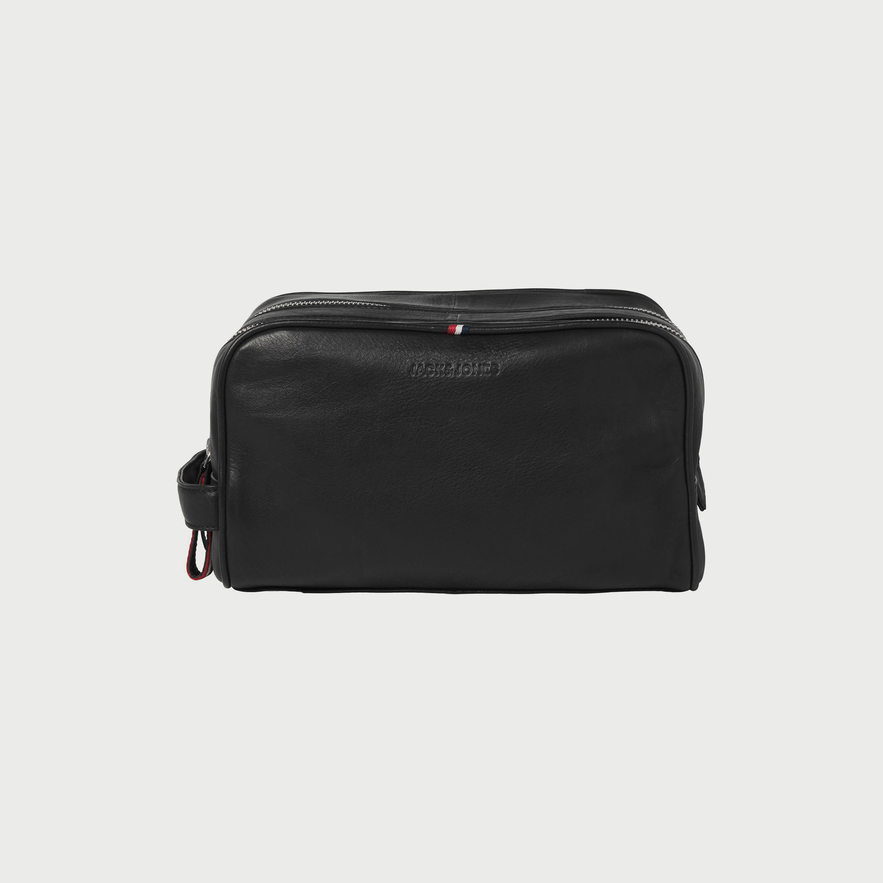 حقيبة أدوات الزينة من جاك آند جونز مع إغلاق بسحاب باللون الاسود-men-bags-image-1