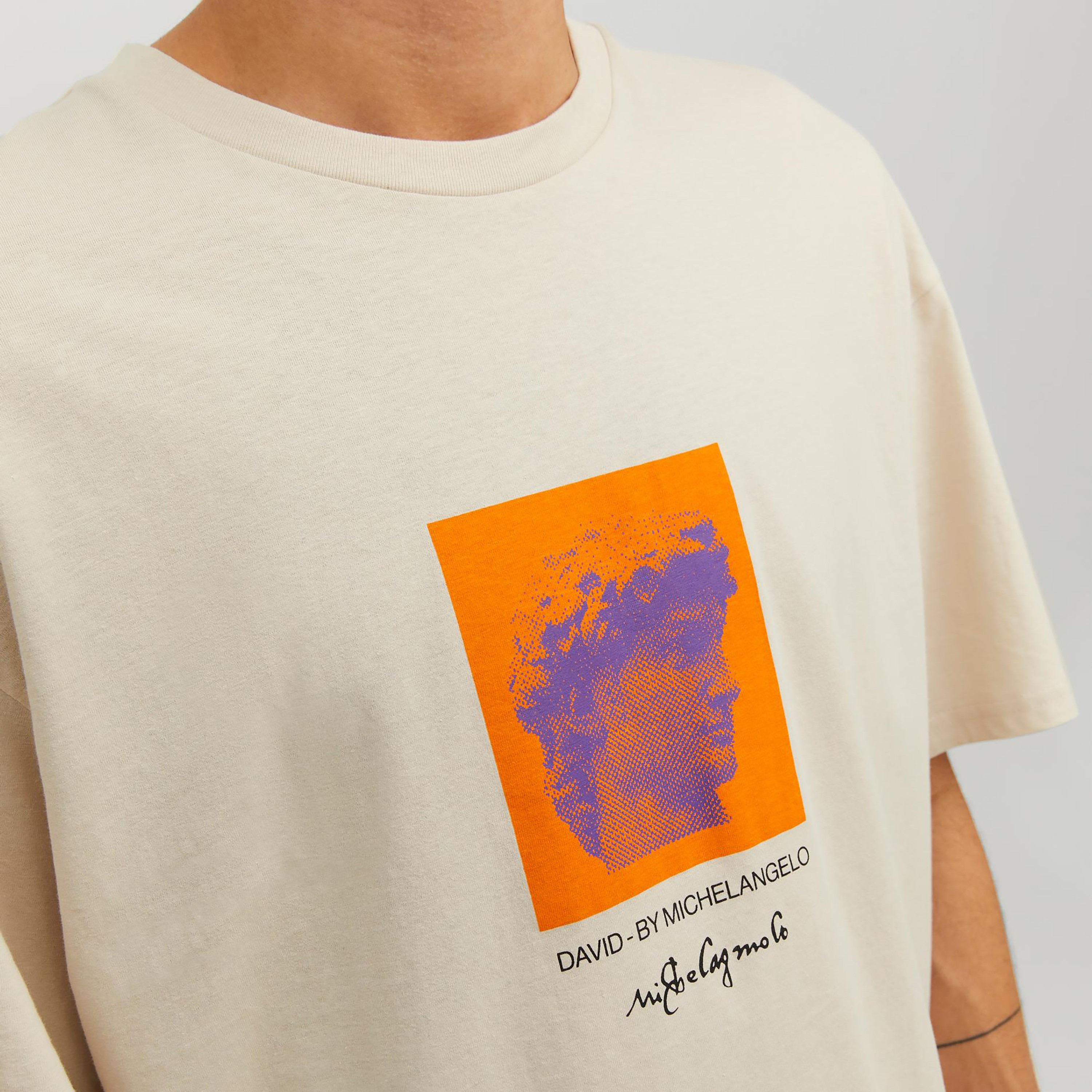 تي شيرت مطبوعة بأكمام قصيرة ورقبة مستديرة  من جاك اند جونز-men-clothing-tshirtsandpolos-tshirts-image-3