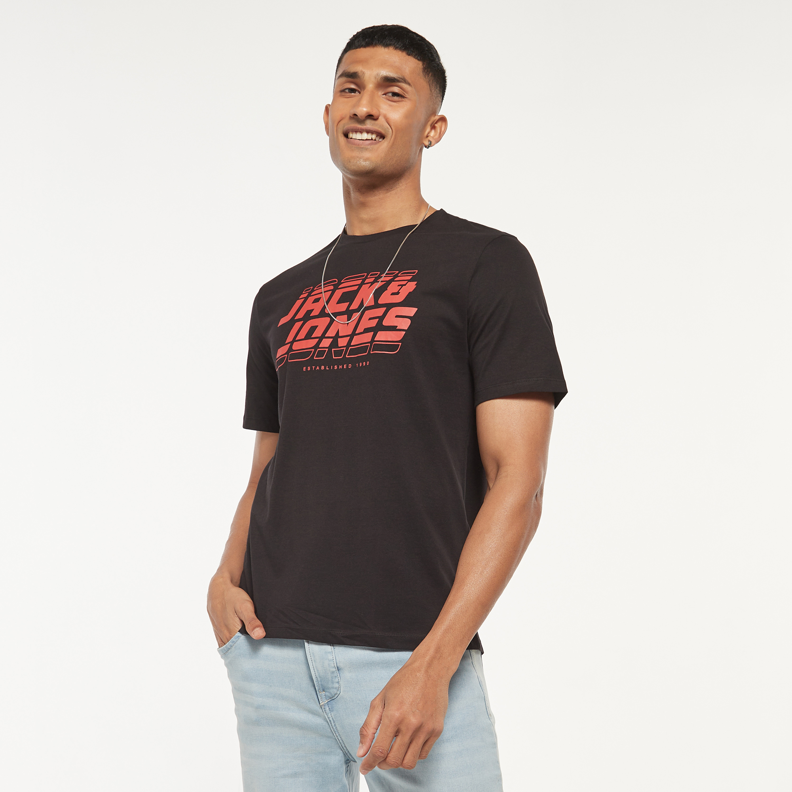 Jack & Jones Logo Crew Neck Short Sleeves T-Shirt-men-clothing-tshirtsandpolos-tshirts-image-1
