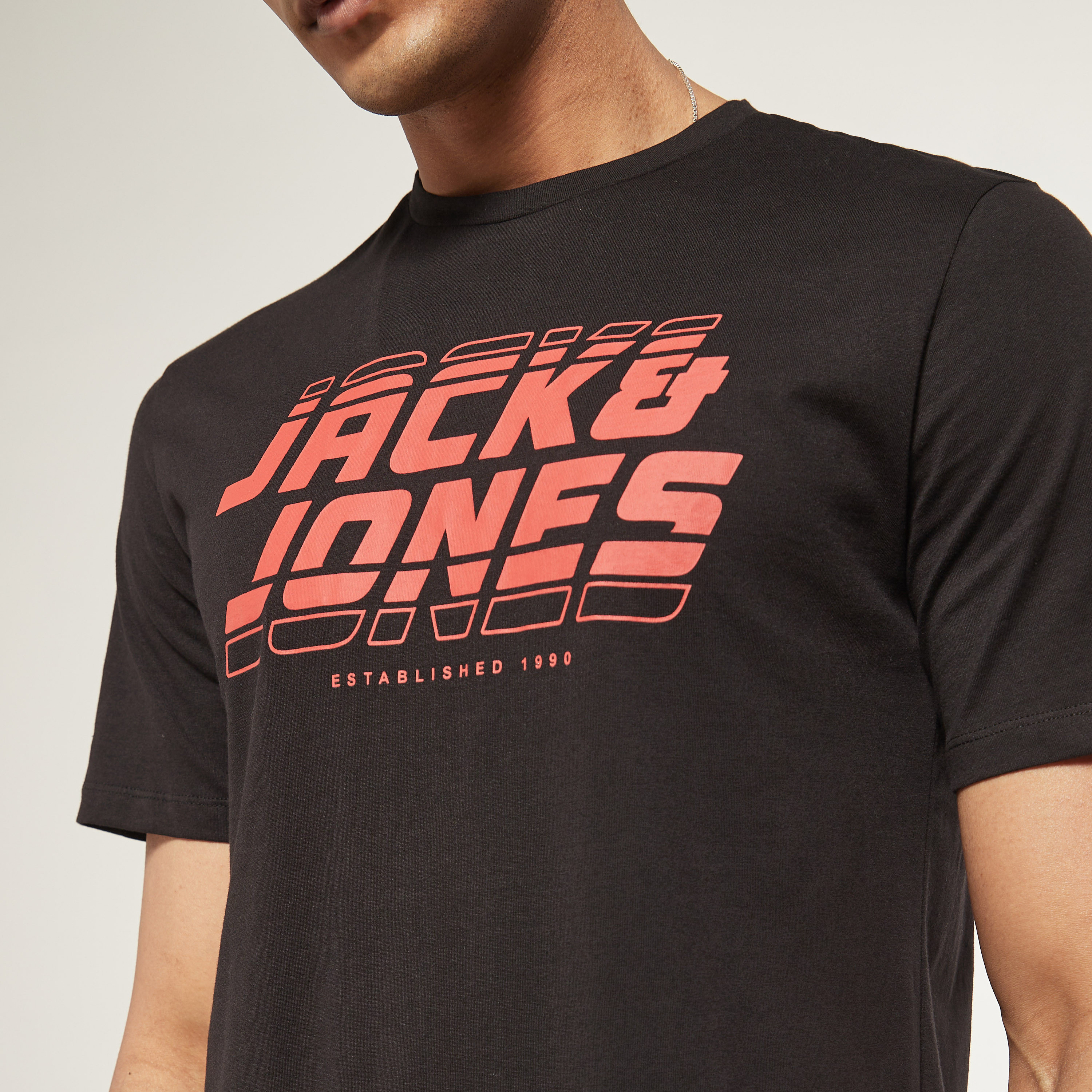 Jack & Jones Logo Crew Neck Short Sleeves T-Shirt-men-clothing-tshirtsandpolos-tshirts-image-4