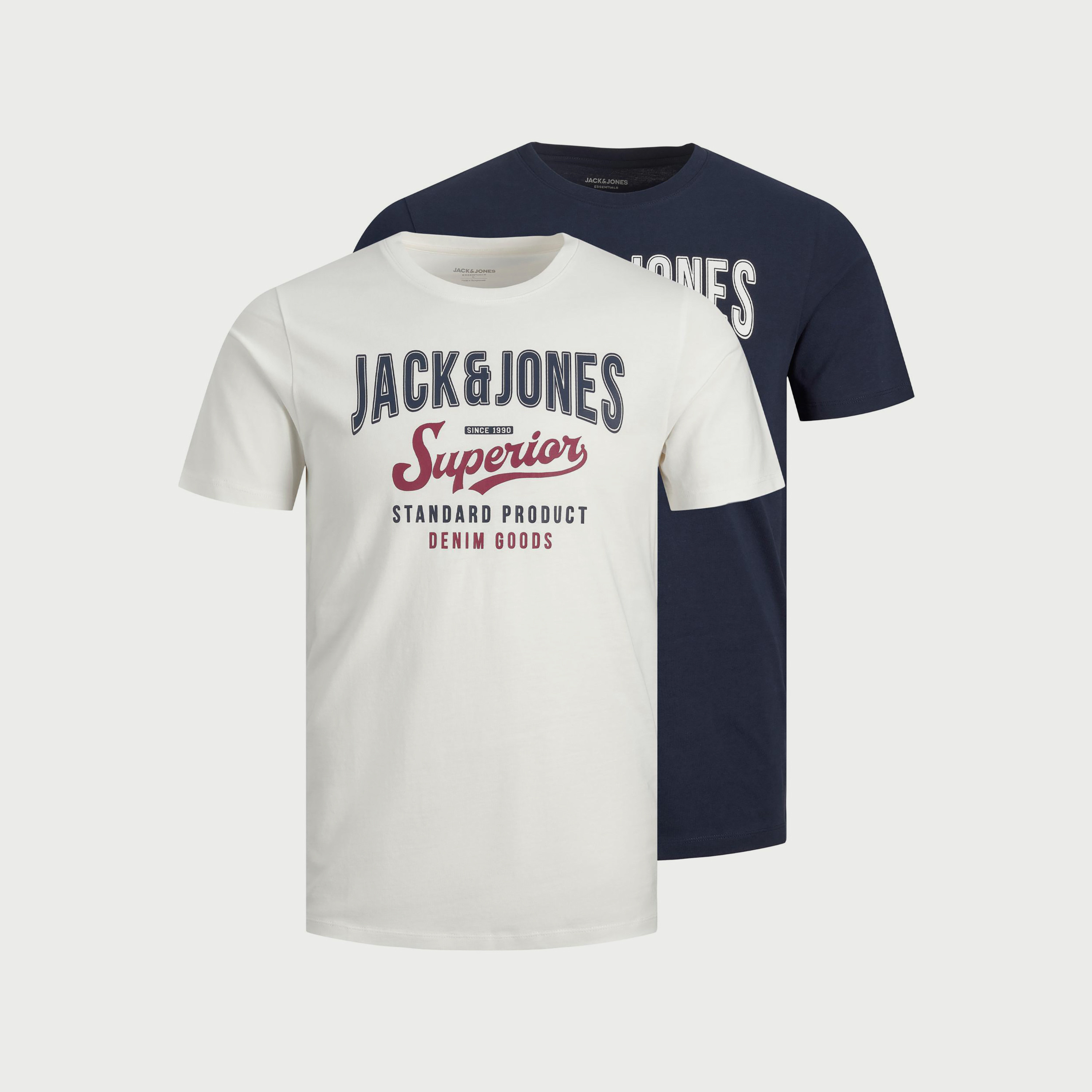 Jack & Jones Plus Size Pack of 2 Logo Crew Neck Short Sleeves T-Shirt-men-clothing-tshirtsandpolos-tshirts-image-1