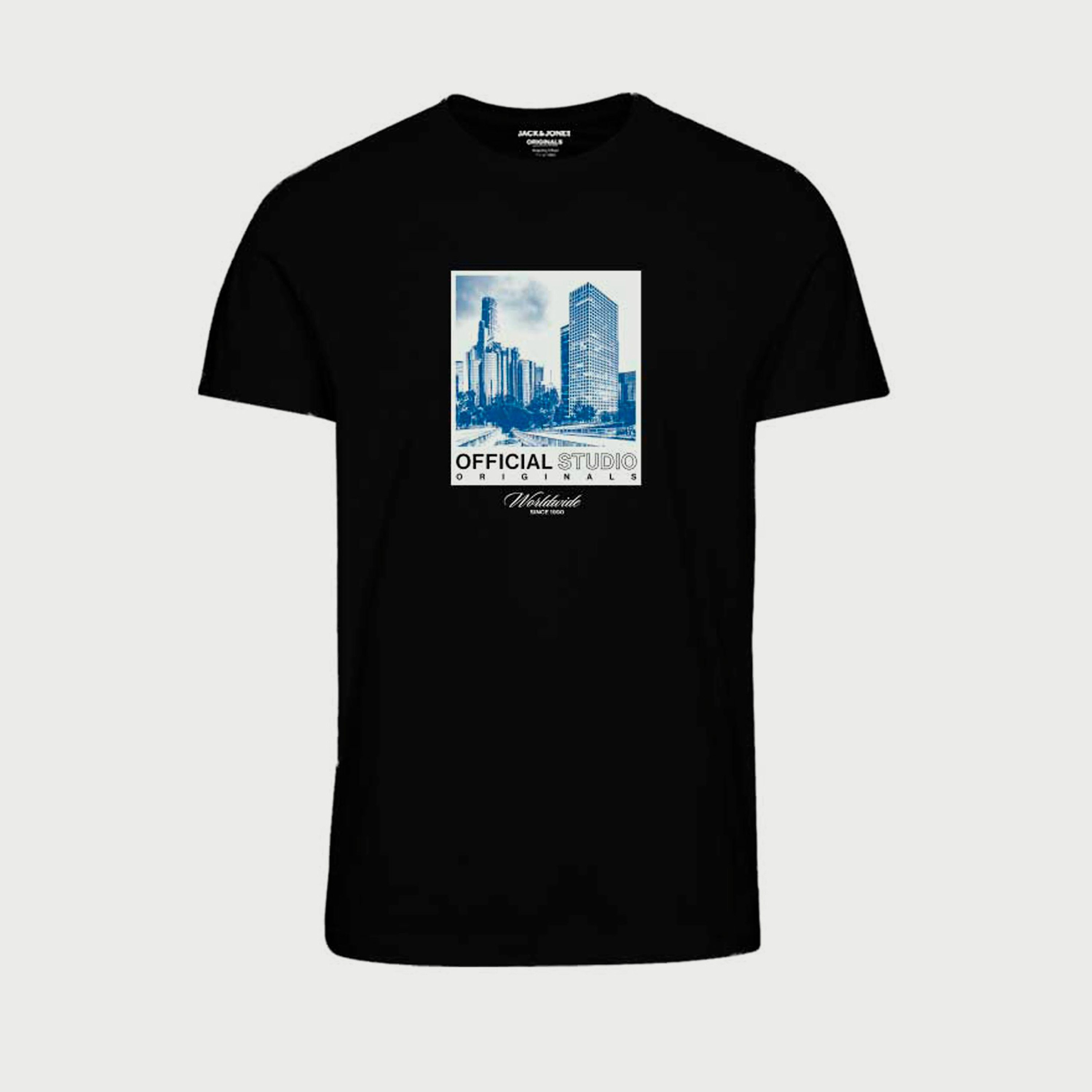 تي شيرت مطبوعة بأكمام قصيرة ورقبة مستديرة  من جاك اند جونز-men-clothing-tshirtsandpolos-tshirts-image-1