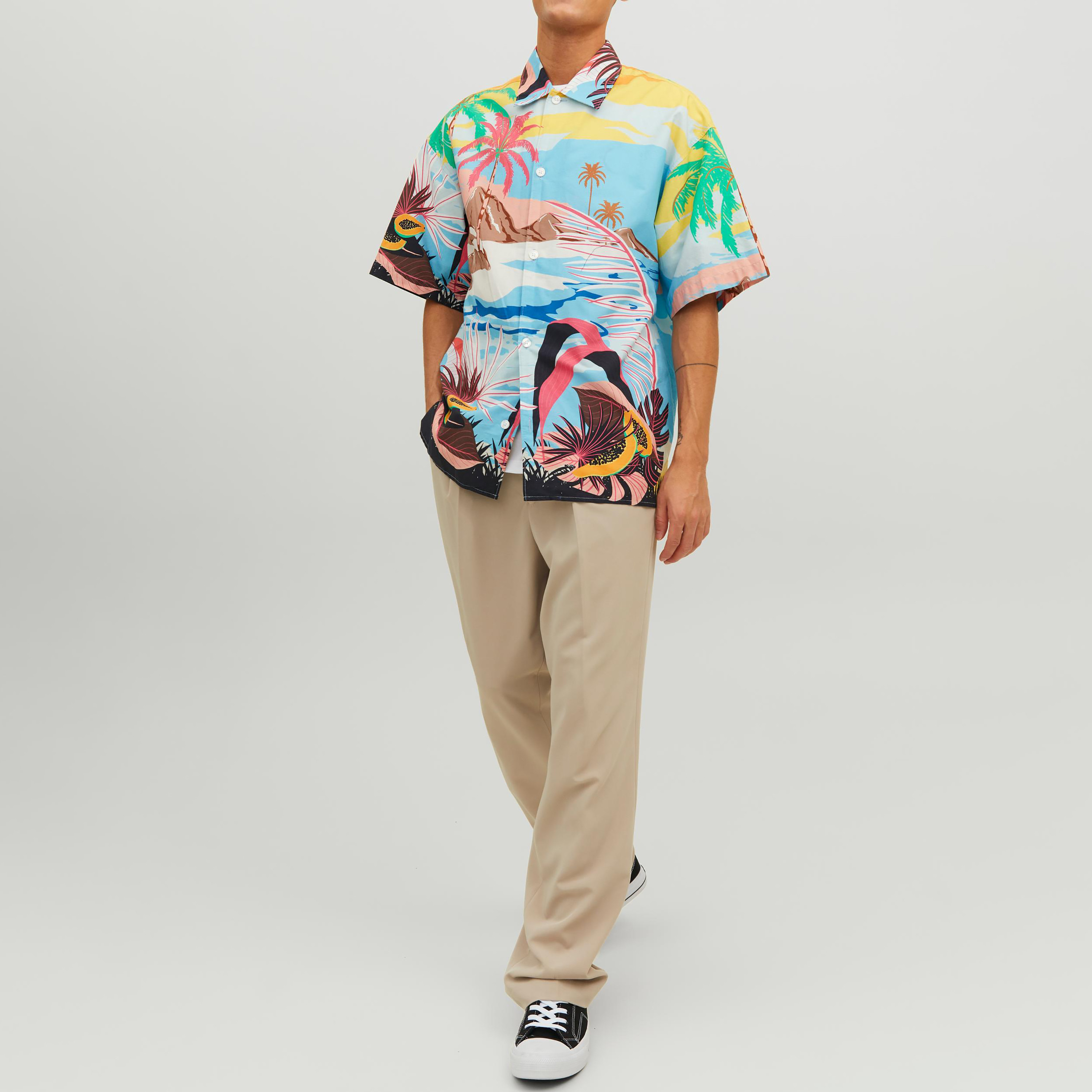 Jack & Jones Printed Collared Short Sleeves Casual Shirt-men-clothing-shirts-image-2