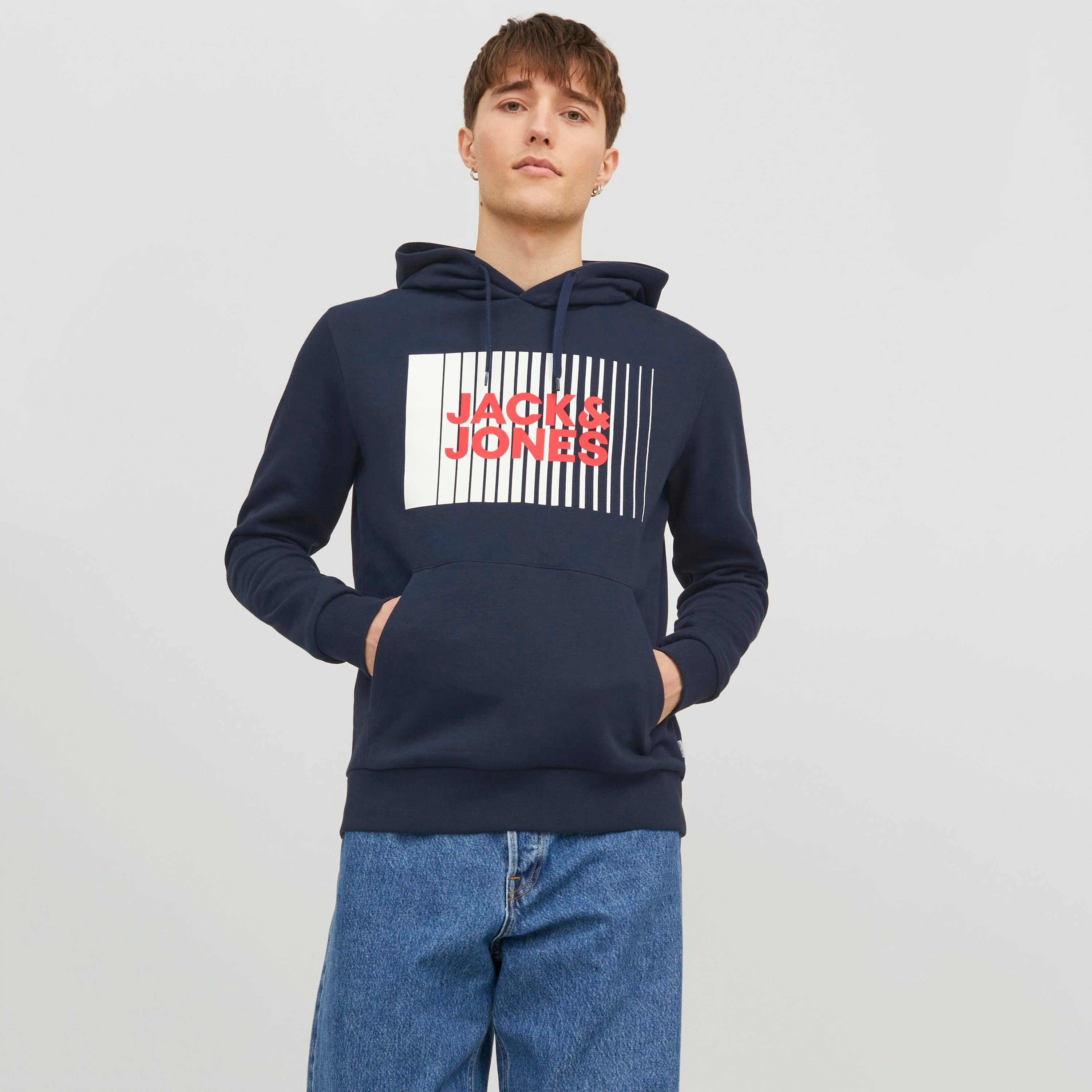هودي بطبعة شعار من جاك آند جونز مع جيب الكنغر-men-winterwear-hoodiesandsweatshirts-image-5