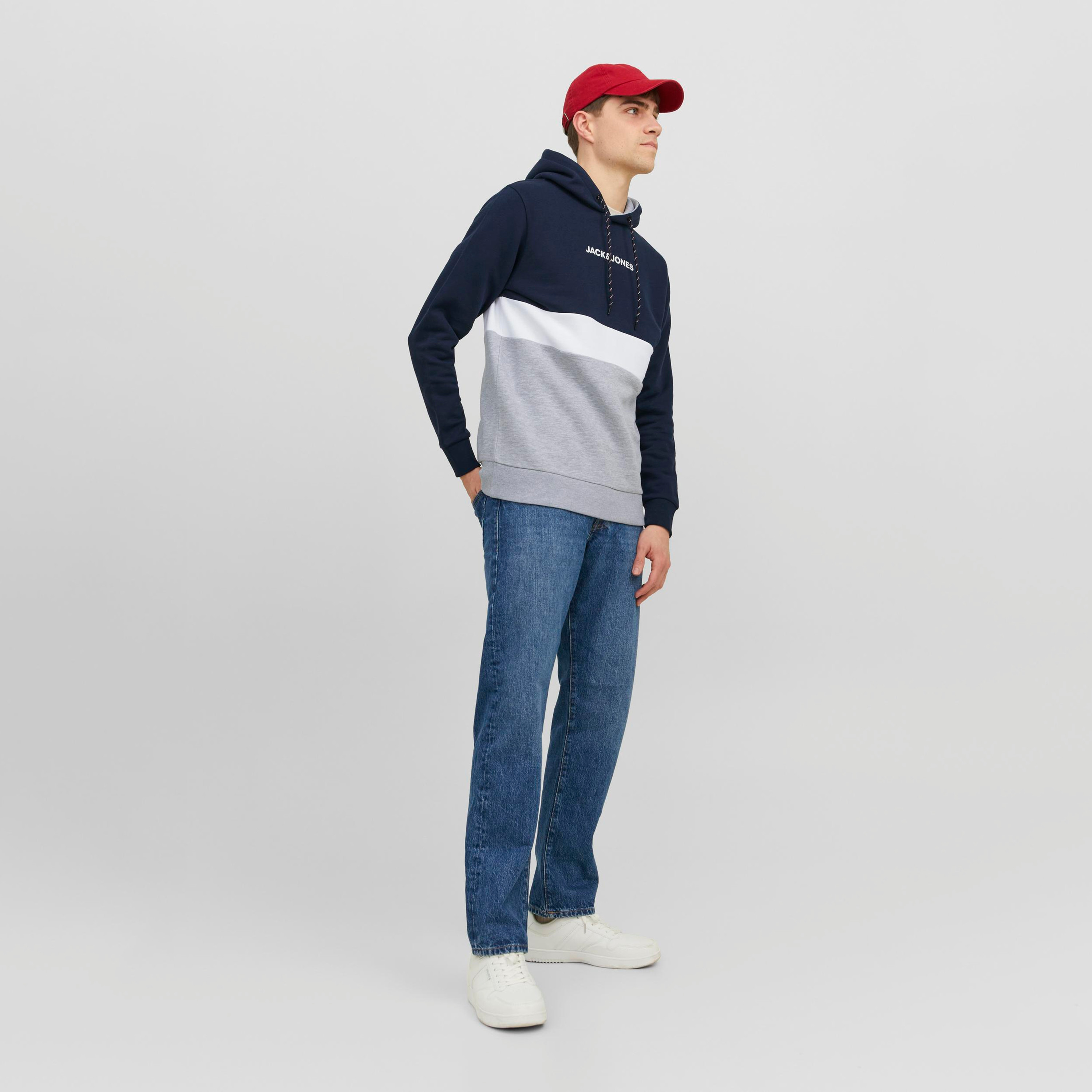 Jack & Jones Colour Block Hoodie with Kangaroo Pocket-men-winterwear-hoodiesandsweatshirts-image-6