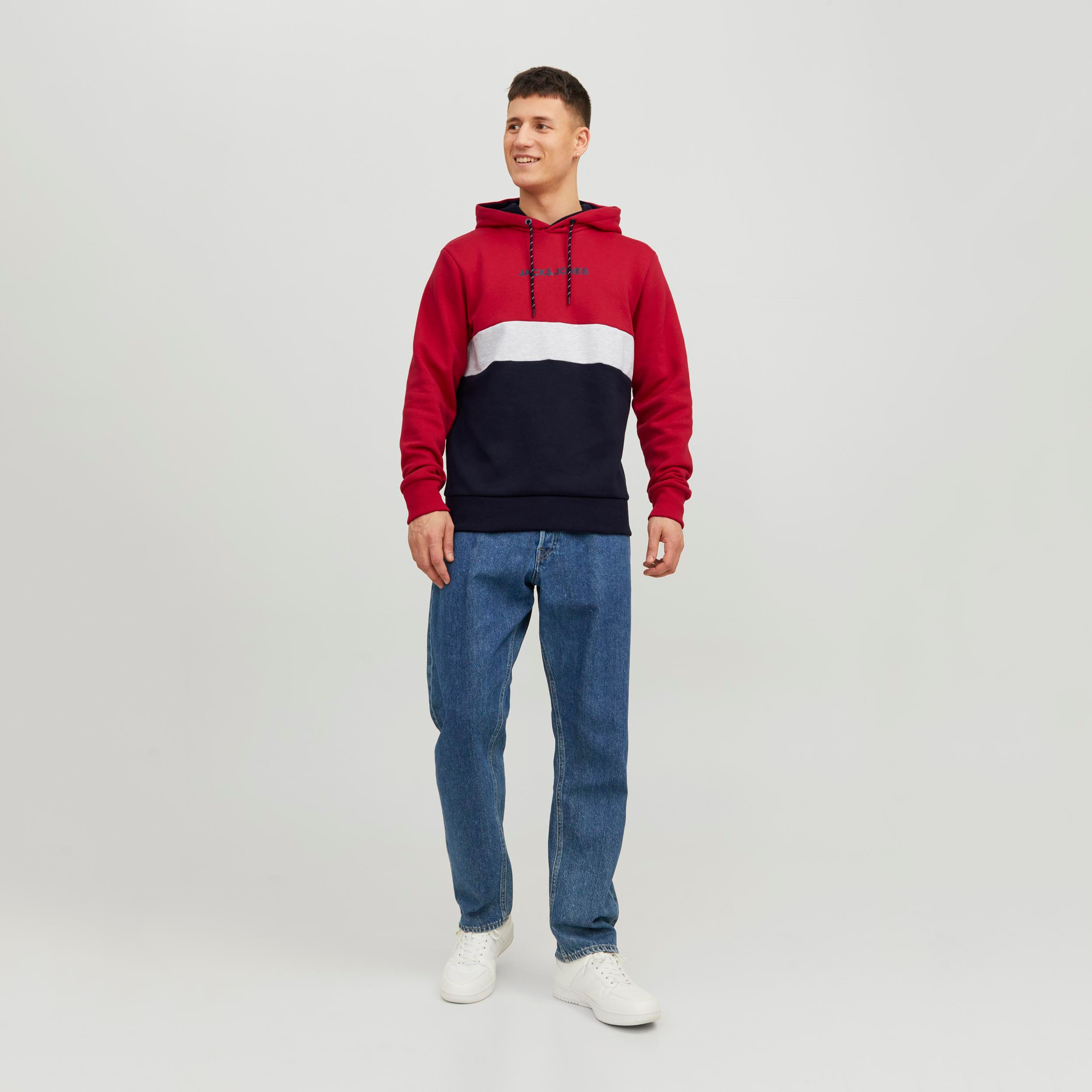 Jack & Jones Colour Block Hoodie with Kangaroo Pocket-men-winterwear-hoodiesandsweatshirts-image-10