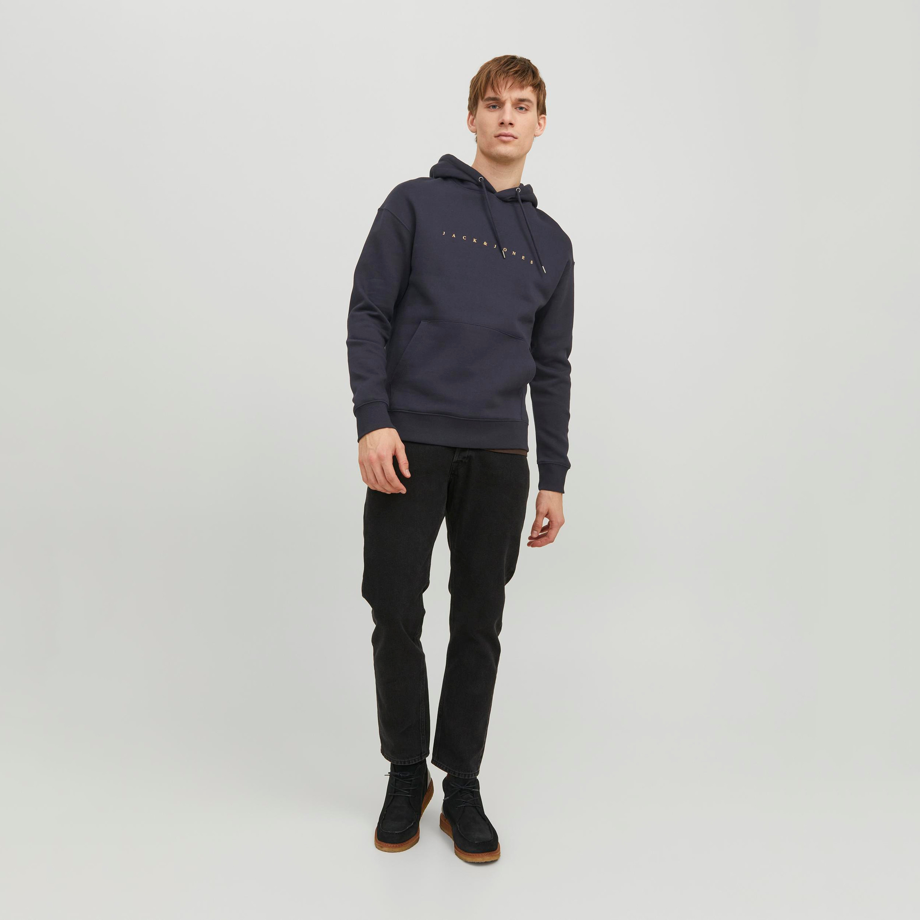 Jack & Jones Logo Kangaroo Pocket Hoodie-men-winterwear-hoodiesandsweatshirts-image-2