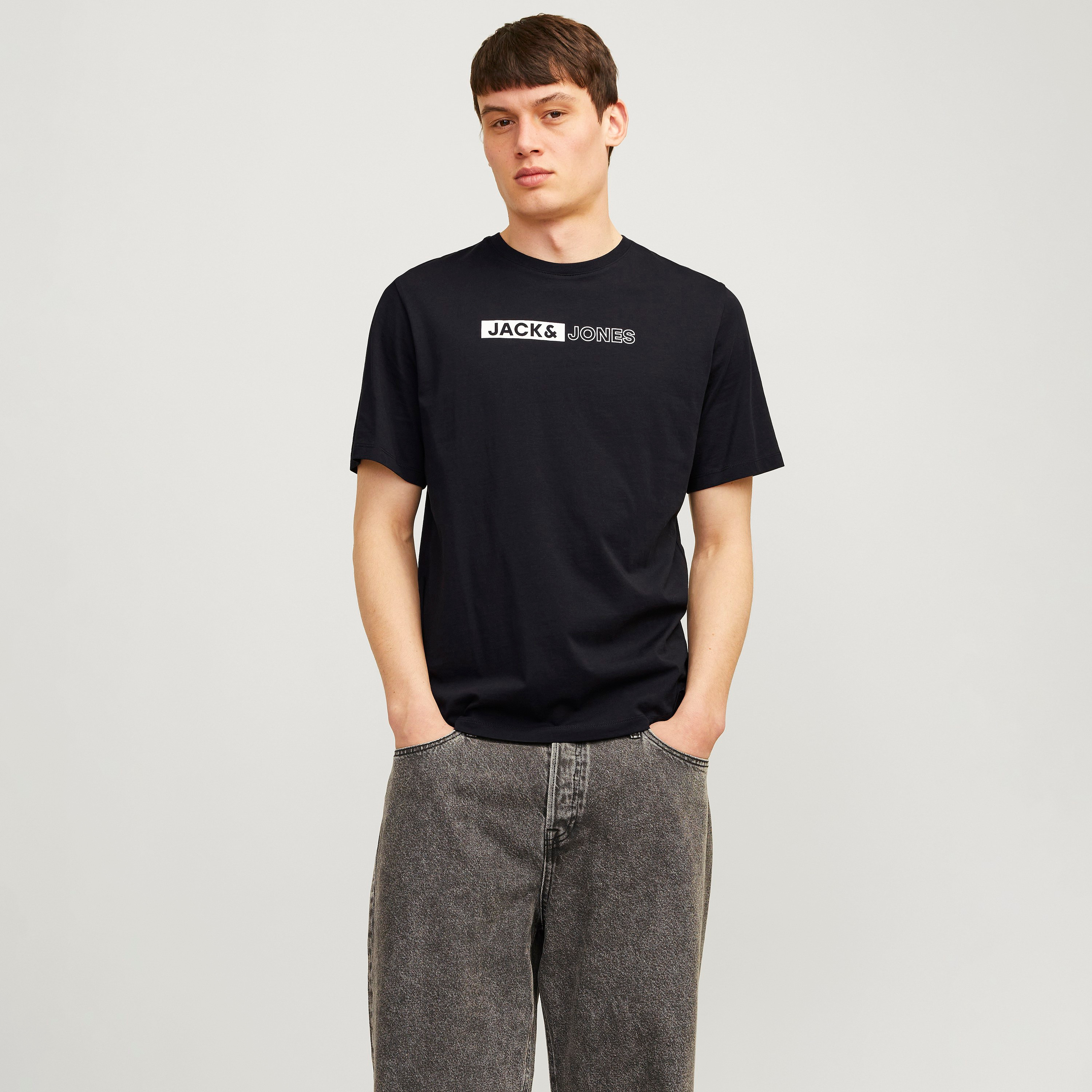 Jack & Jones Logo Crew Neck Short Sleeves T-Shirt-men-clothing-tshirtsandpolos-tshirts-image-1