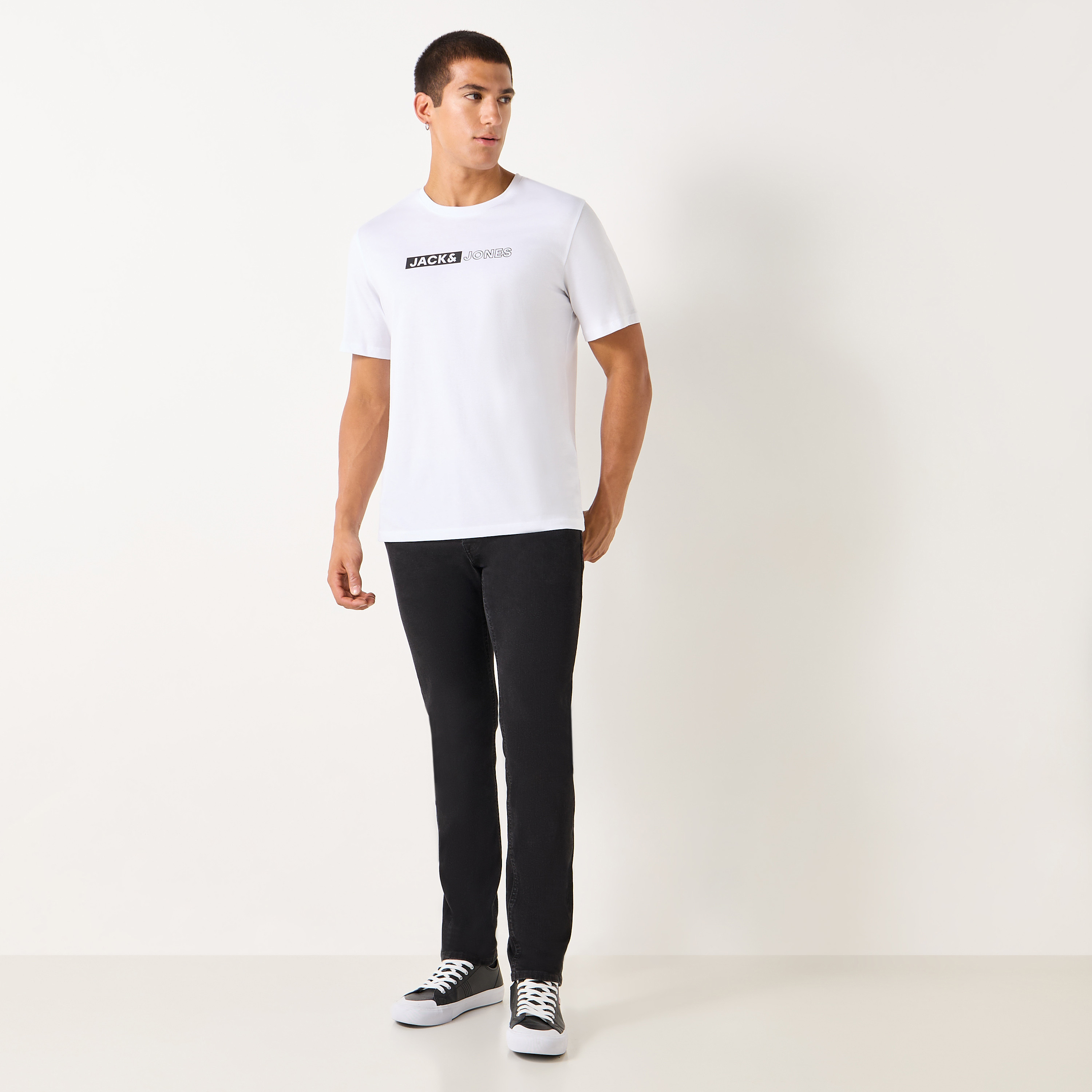 Jack & Jones Logo Crew Neck Short Sleeves T-Shirt-men-clothing-tshirtsandpolos-tshirts-image-2
