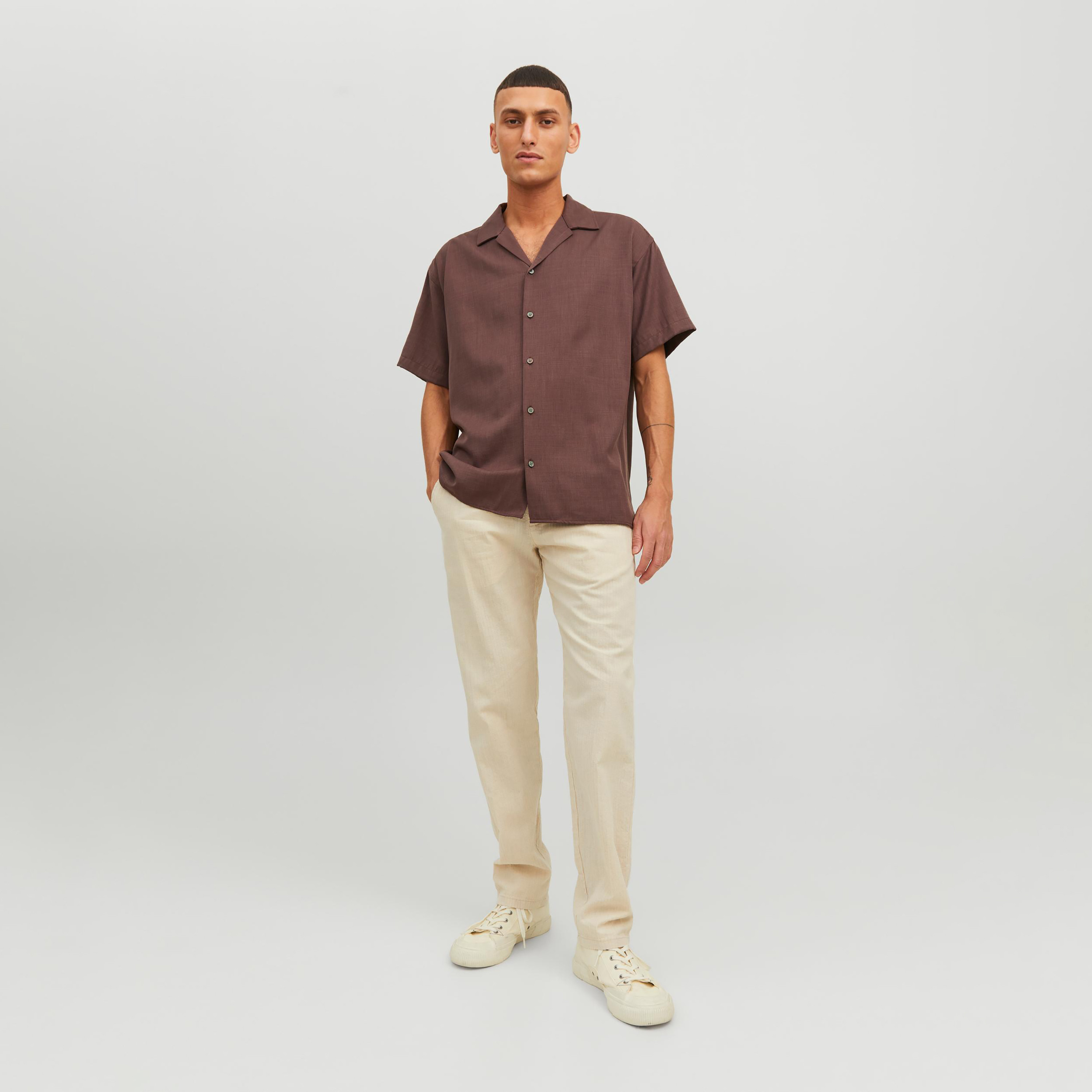 Jack & Jones Striped Mid-Rise Trousers-men-clothing-bottoms-trousersandchinos-trousers-image-2