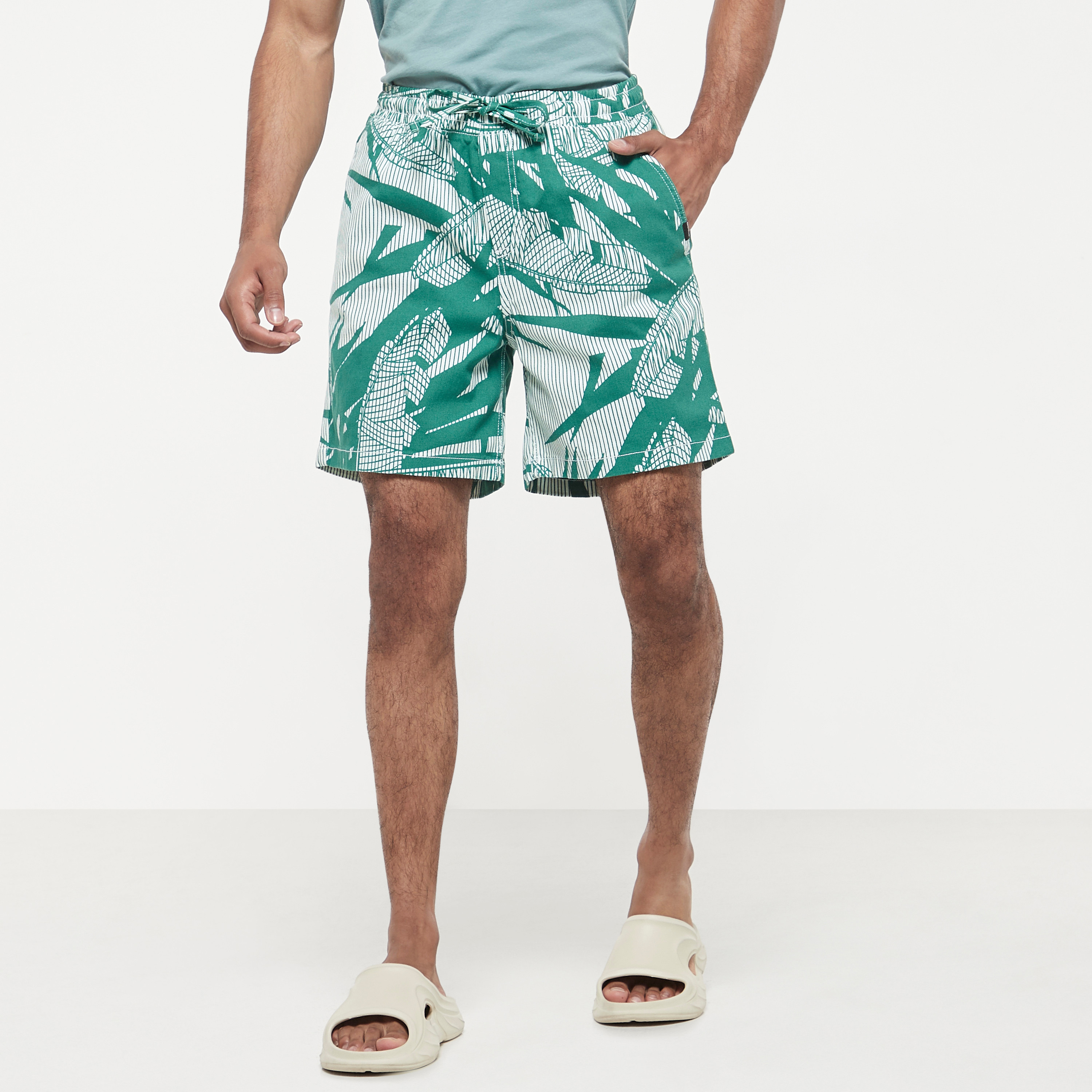 Jack & Jones Mid Waist Drawstring Shorts-men-clothing-bottoms-shorts-image-1