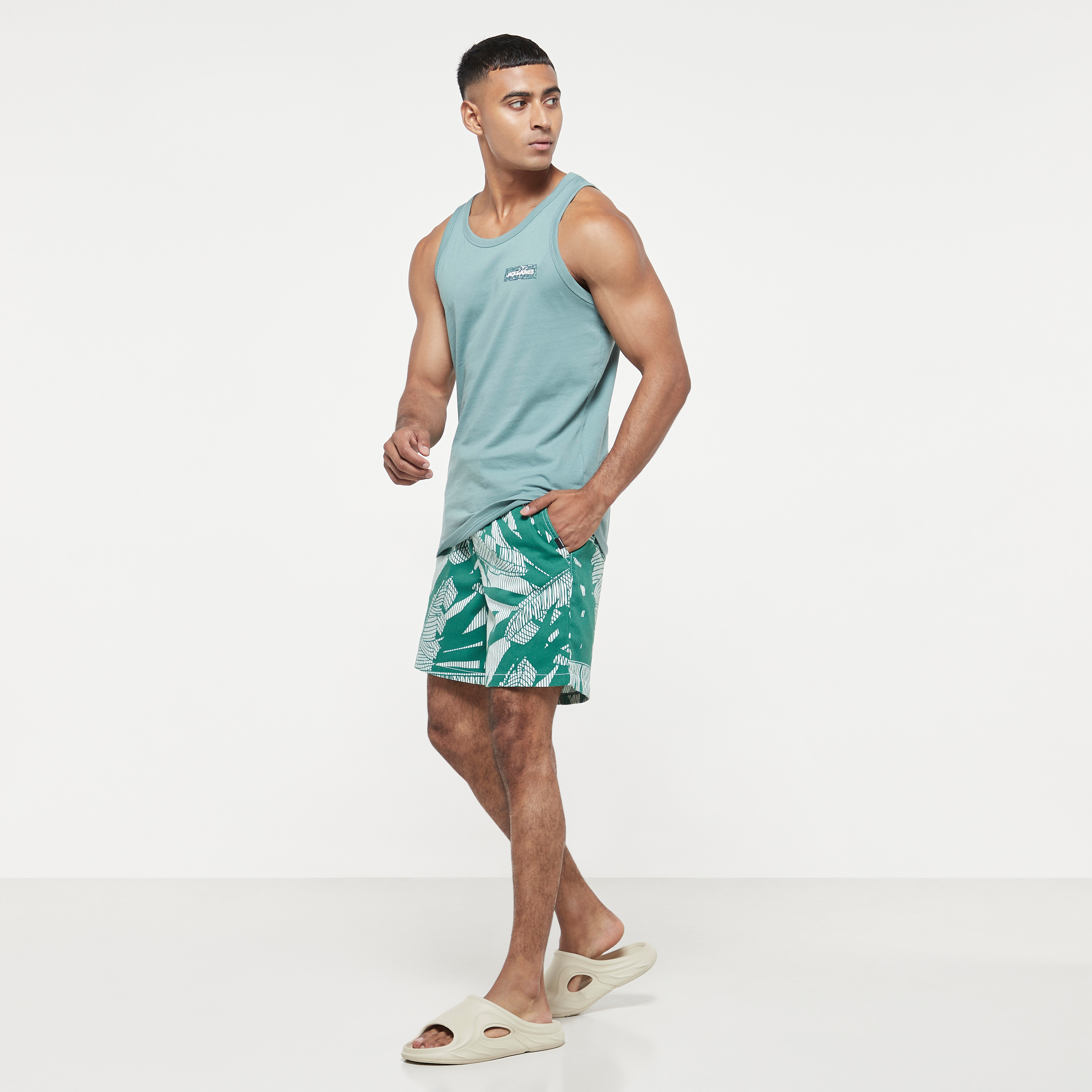 Jack & Jones Mid Waist Drawstring Shorts-men-clothing-bottoms-shorts-image-2
