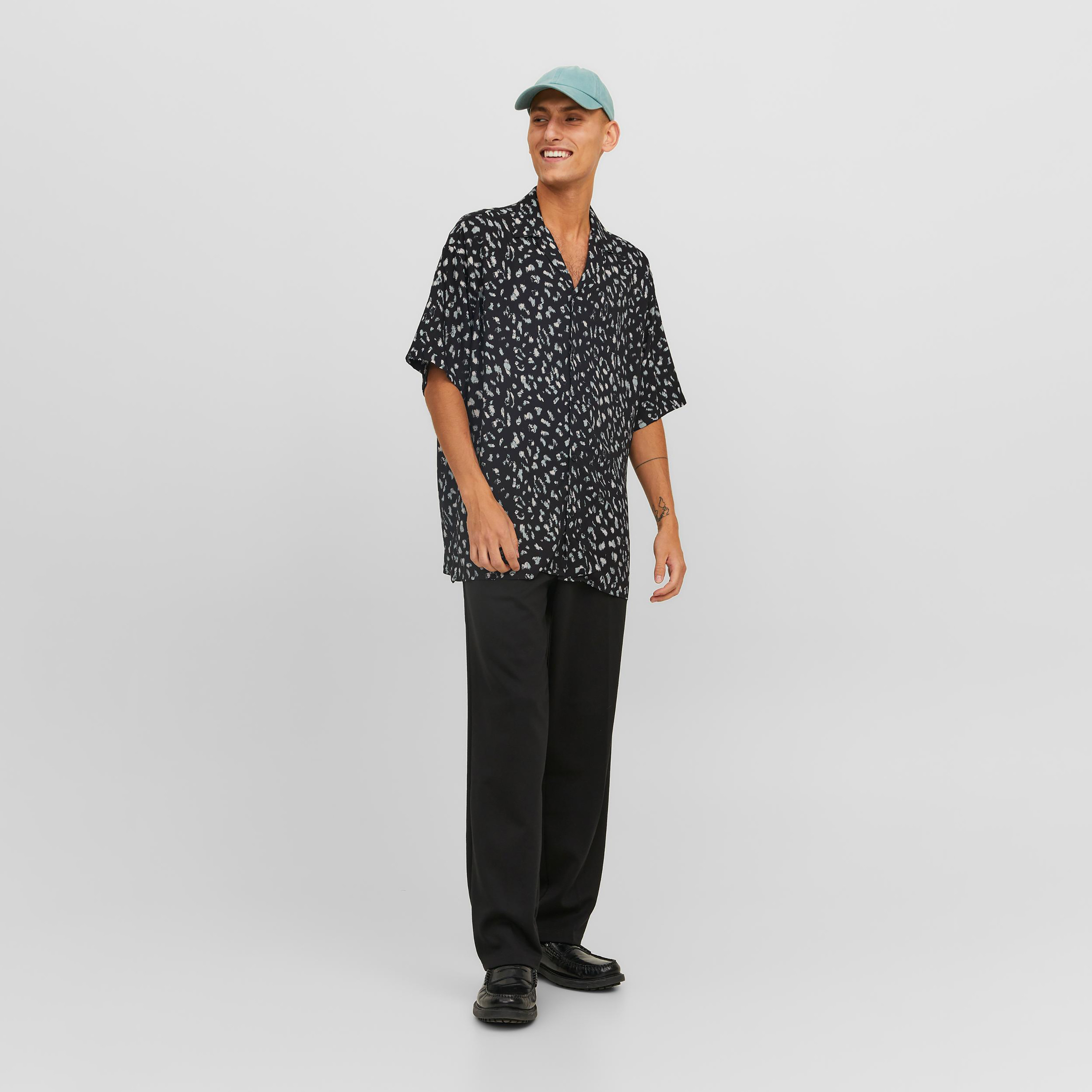 Jack & Jones Printed Cuban Collar Short Sleeves Casual Shirt-men-clothing-shirts-image-6