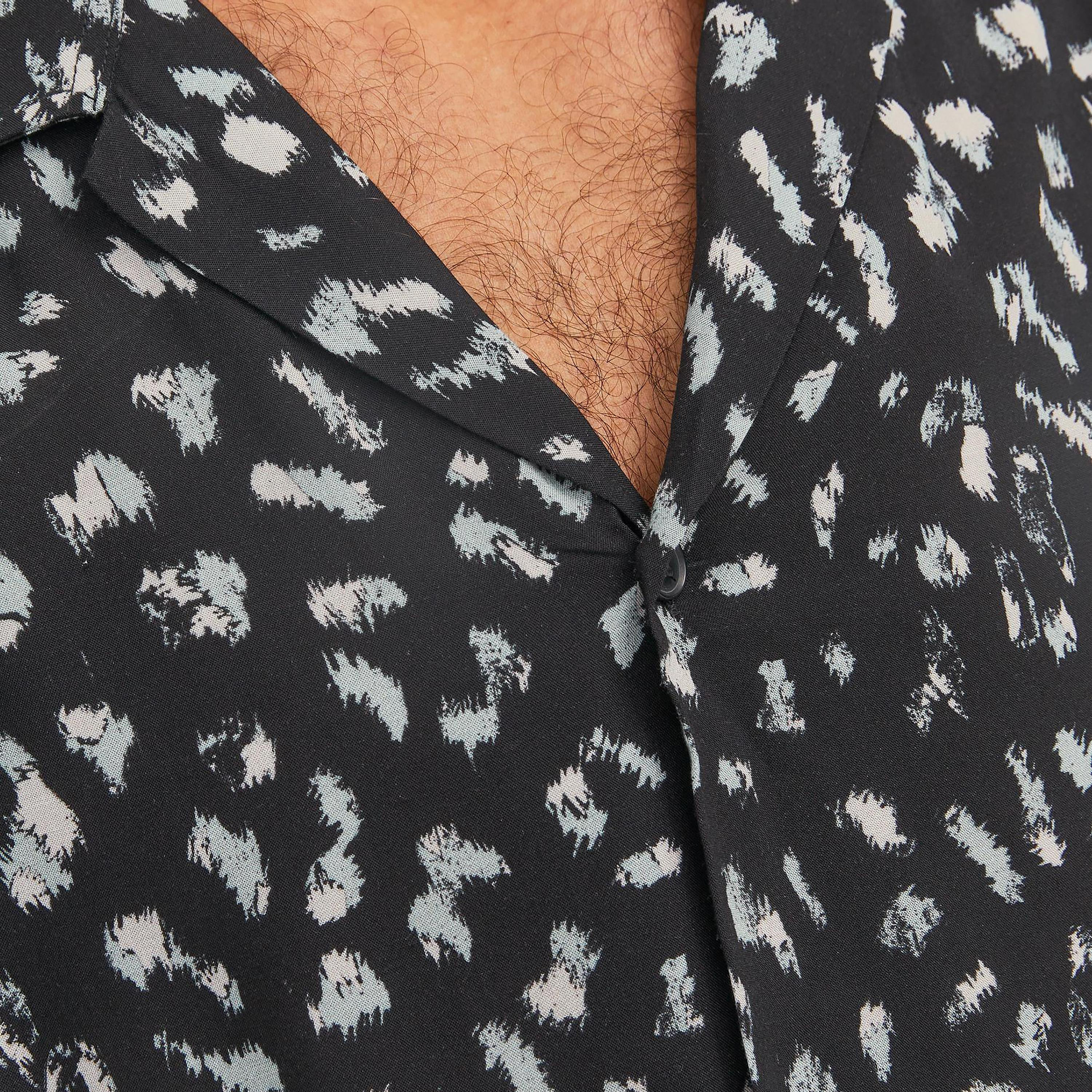 Jack & Jones Printed Cuban Collar Short Sleeves Casual Shirt-men-clothing-shirts-image-9