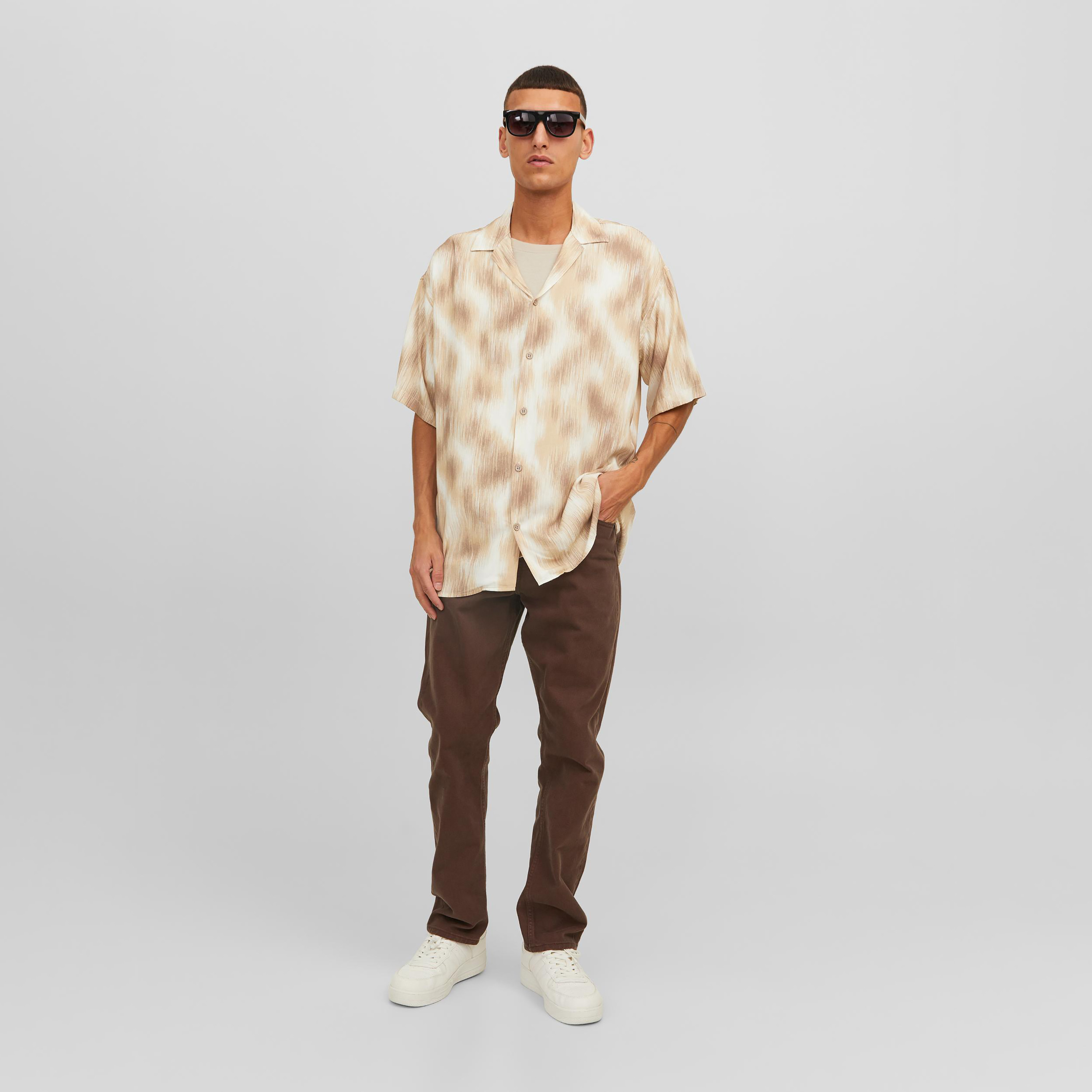 Jack & Jones Printed Cuban Collar Short Sleeves Casual Shirt-men-clothing-shirts-image-12