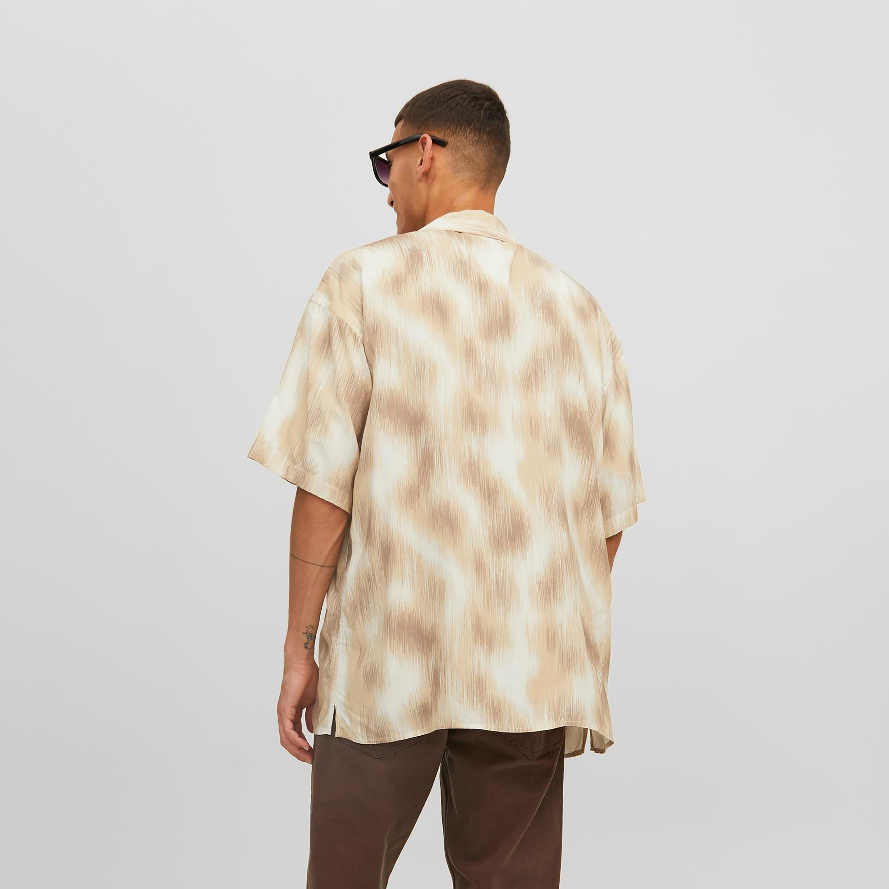 Jack & Jones Printed Cuban Collar Short Sleeves Casual Shirt-men-clothing-shirts-image-4